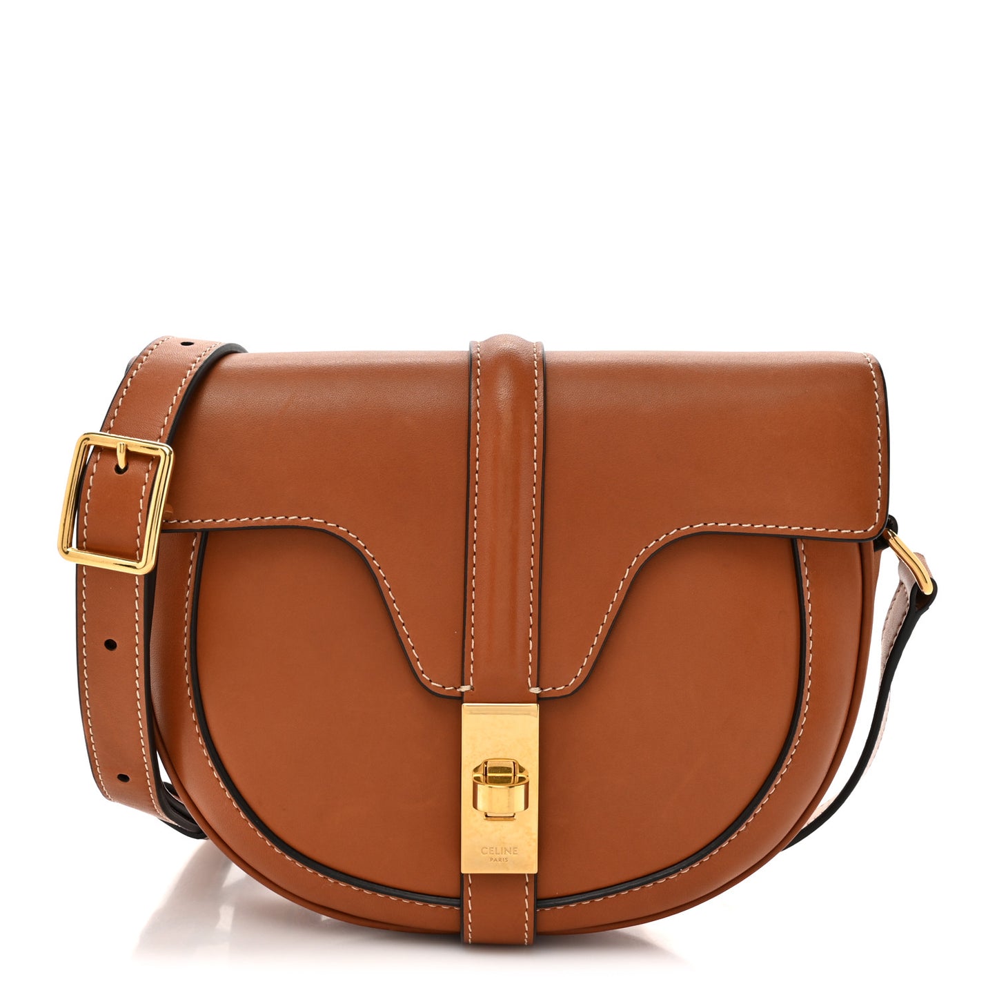 Natural Calfskin Besace Small 16 Tan