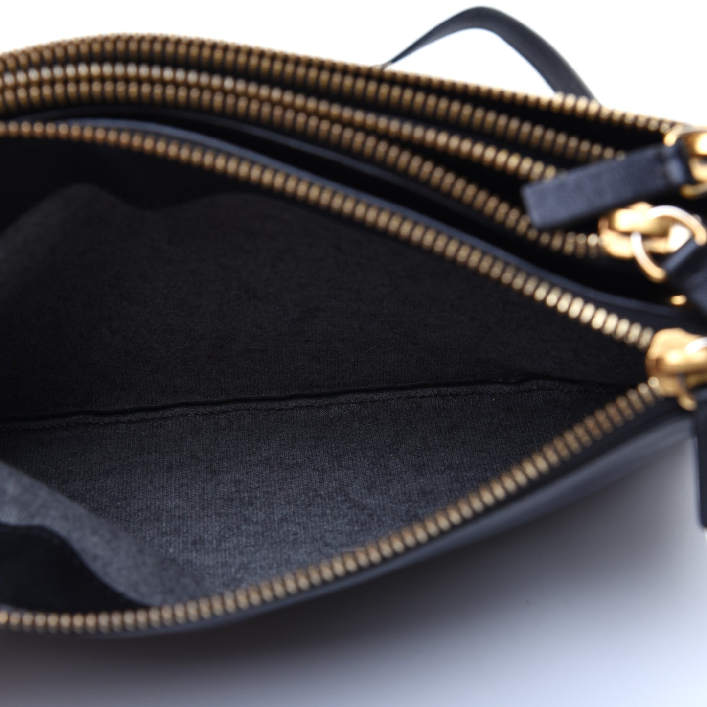 Lambskin Small Trio Crossbody Bag Black