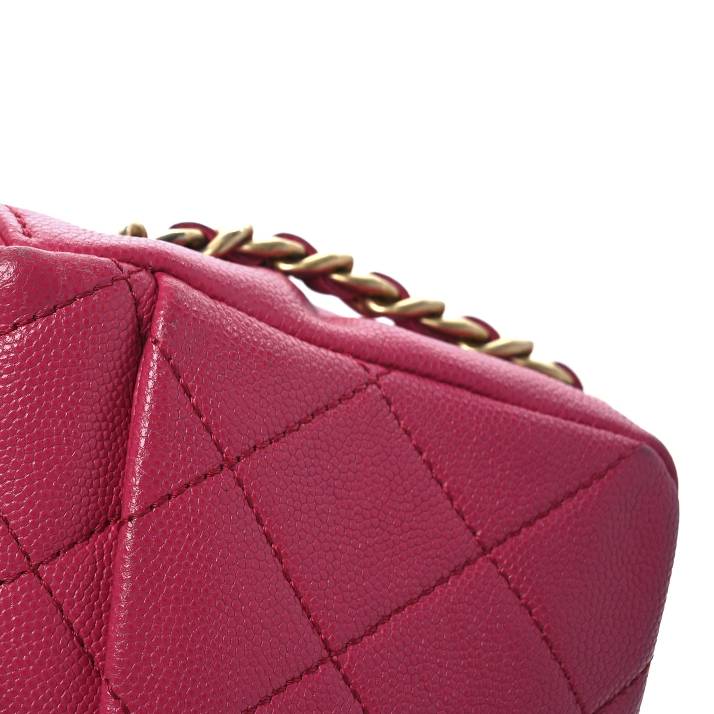 Caviar Quilted Small Fashion Therapy Flap Bag Dark Pink