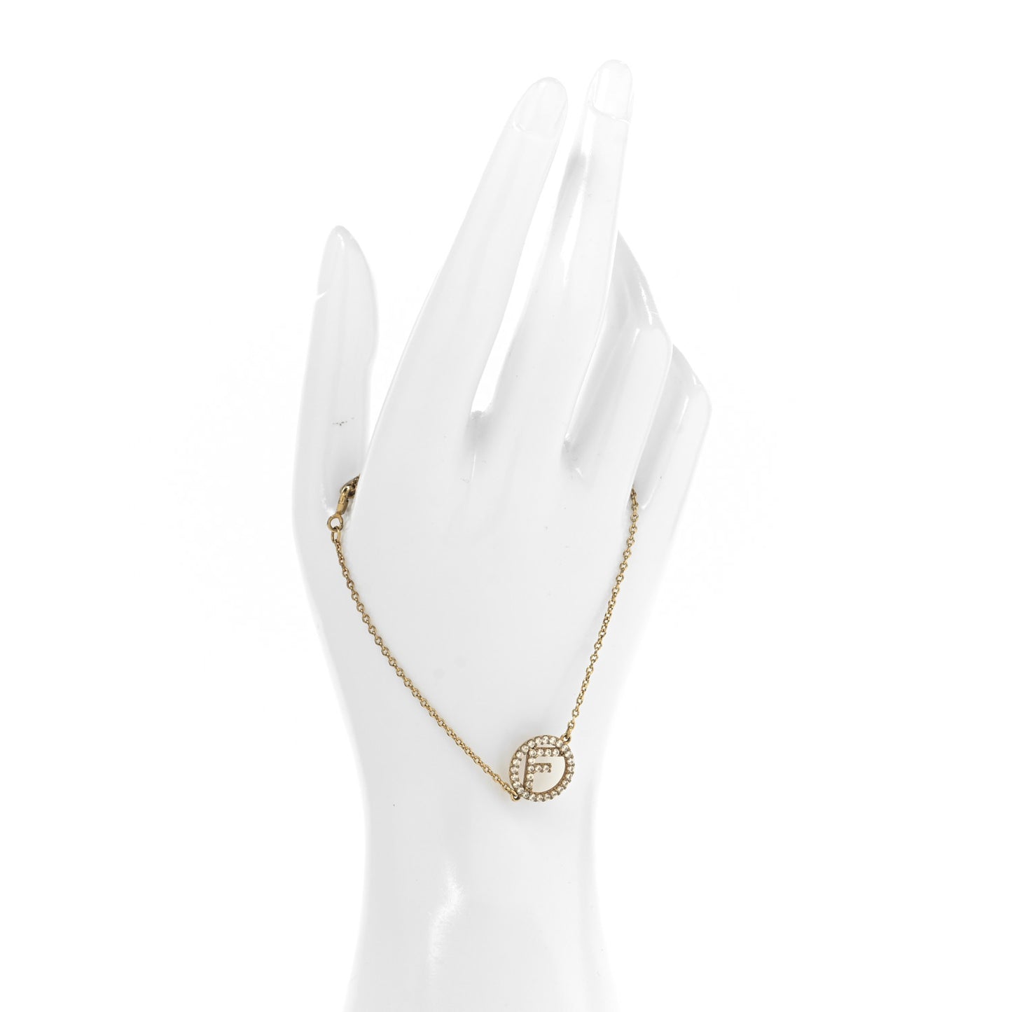 Metal Crystal F is Fendi Bracelet Gold