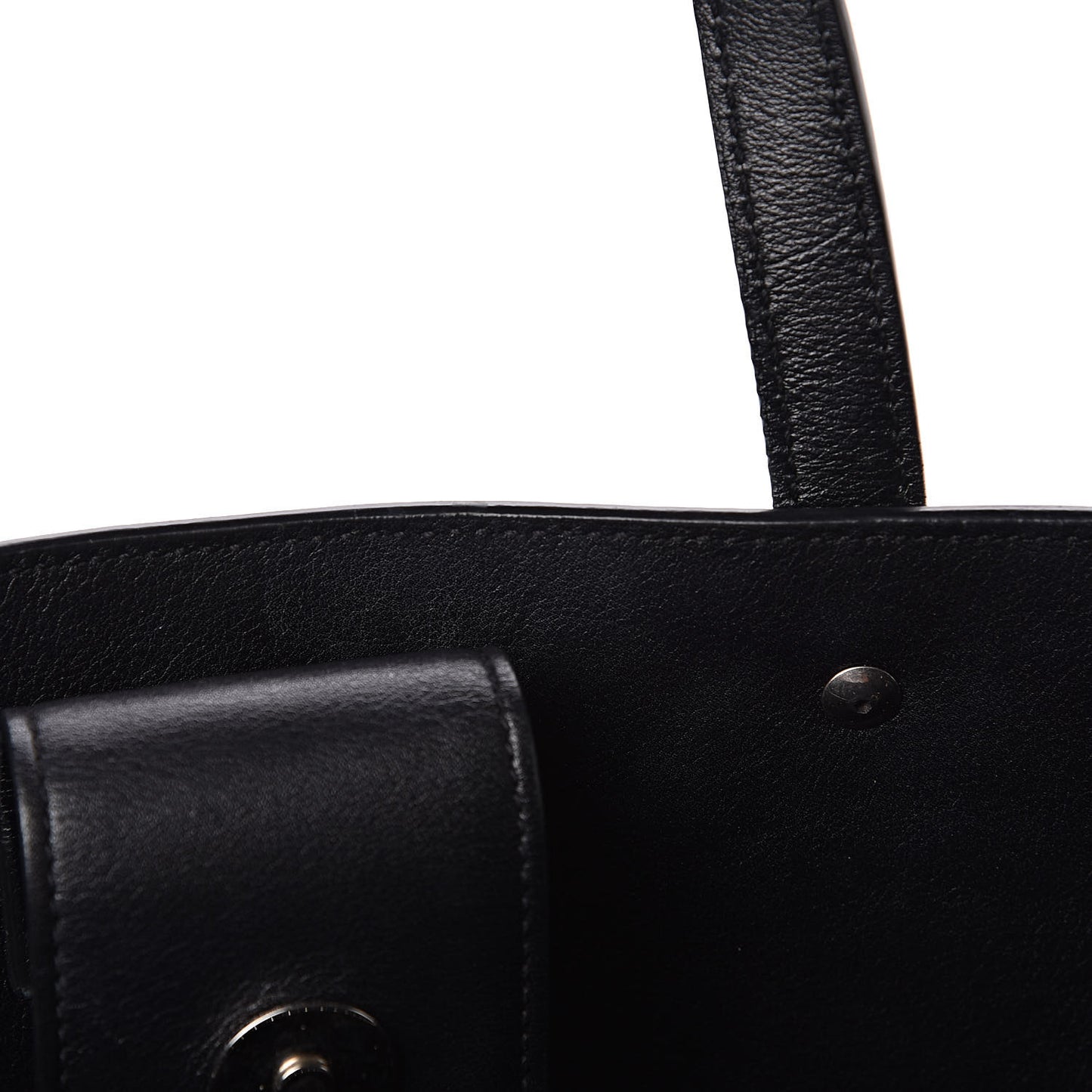 Calfskin Medium Amber Tote Black