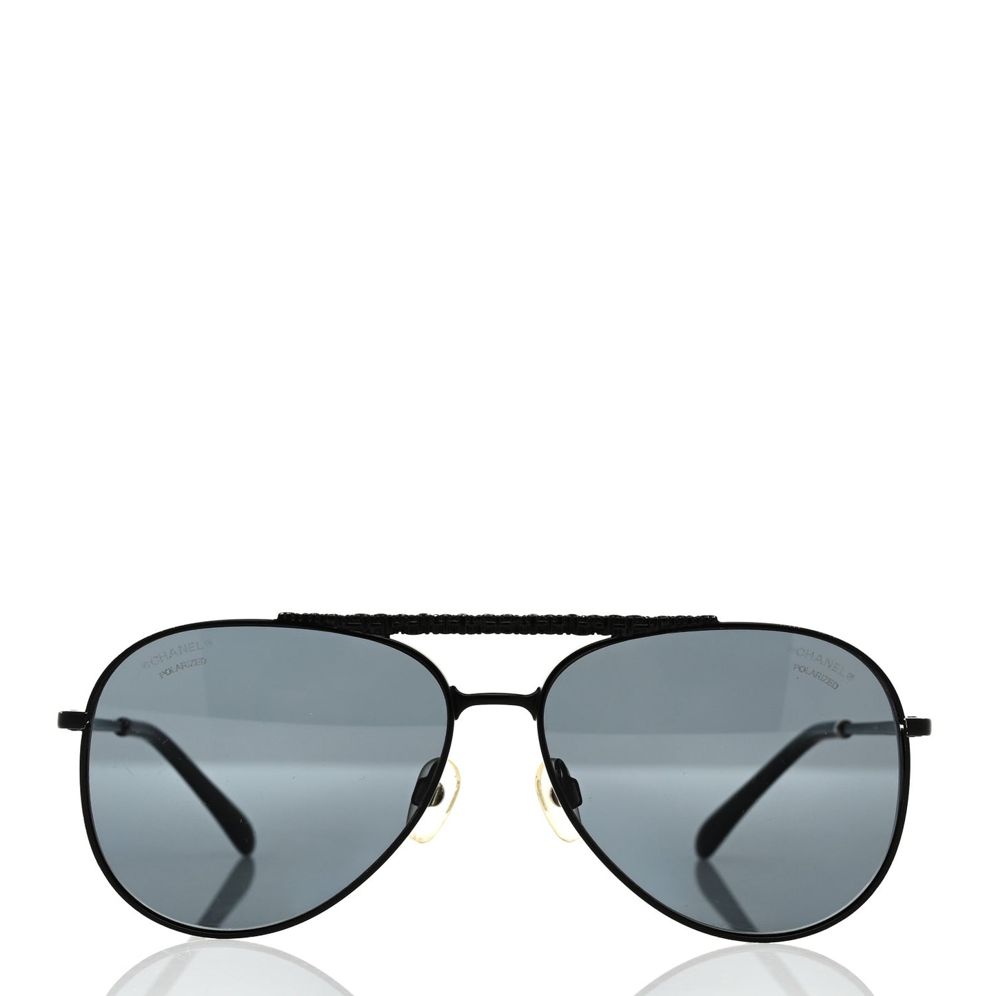 Metal Polarized Pilot Aviator Sunglasses 4231 Black