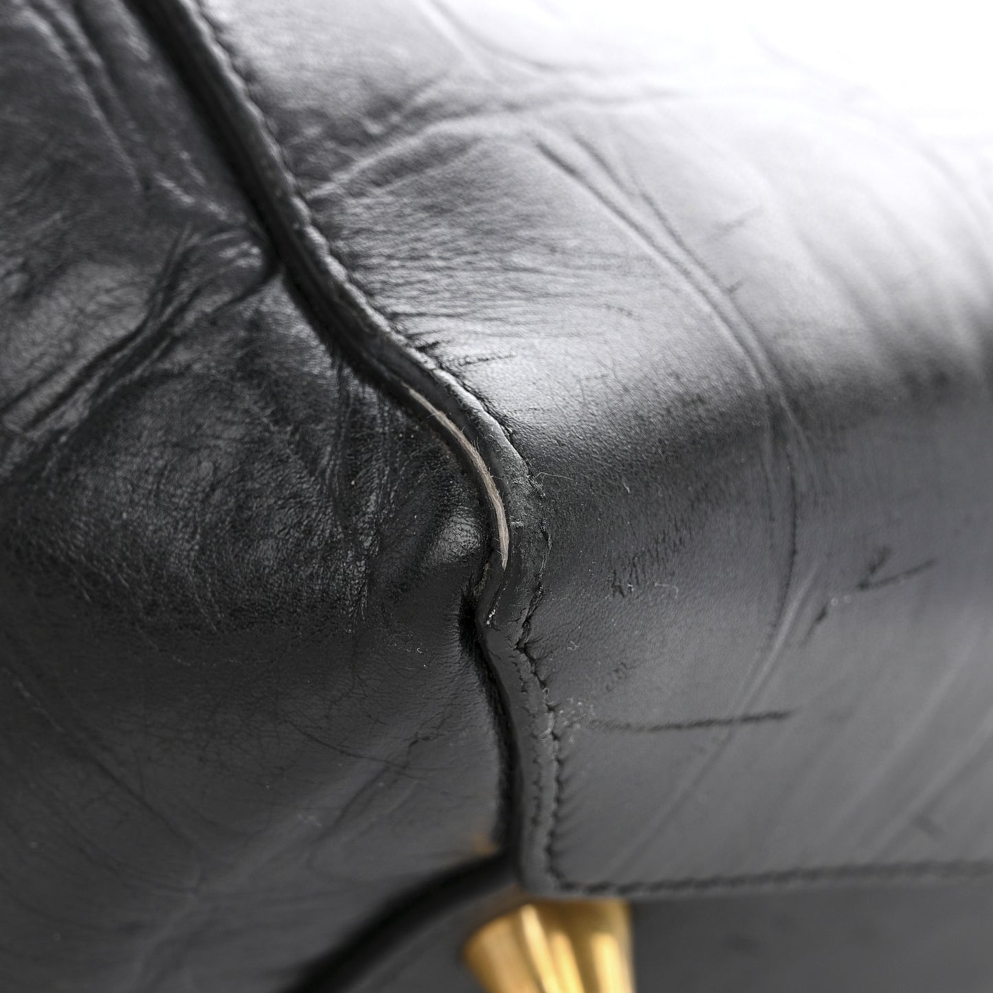 Calfskin Crocodile Embossed Small Belt Bag Black