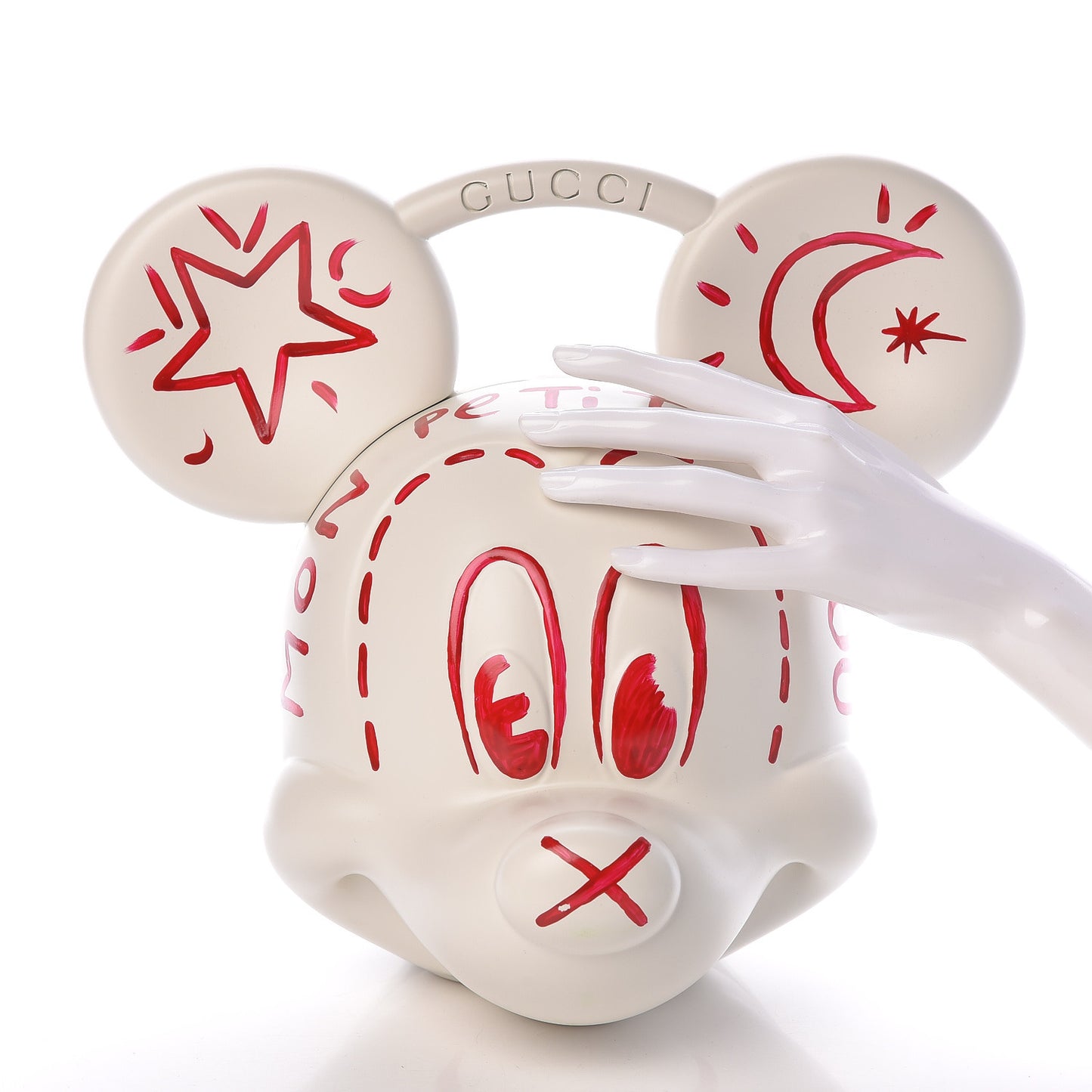 X DISNEY Plastic Mickey Mouse Top Handle Bag White