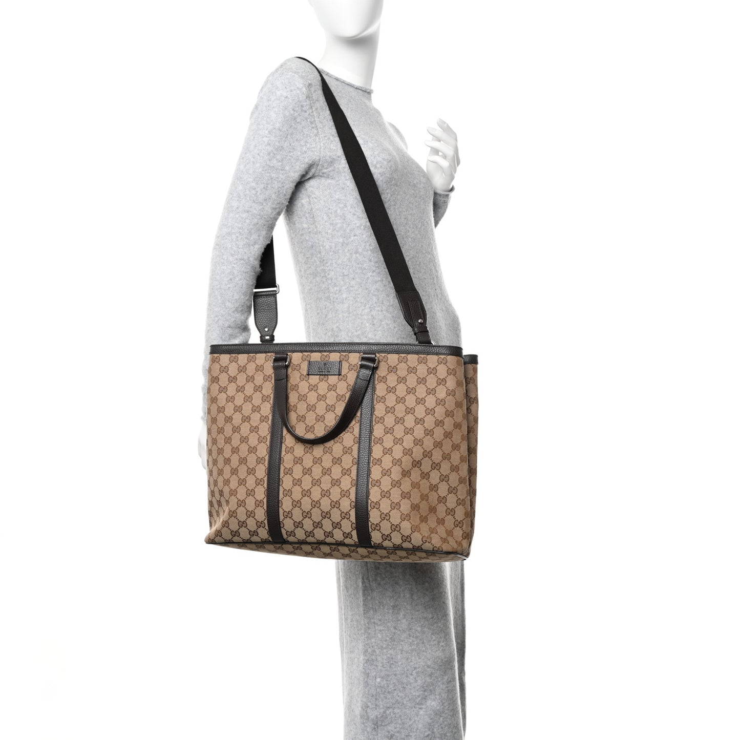 GG Monogram Large Joy Tote Bag Dark Brown