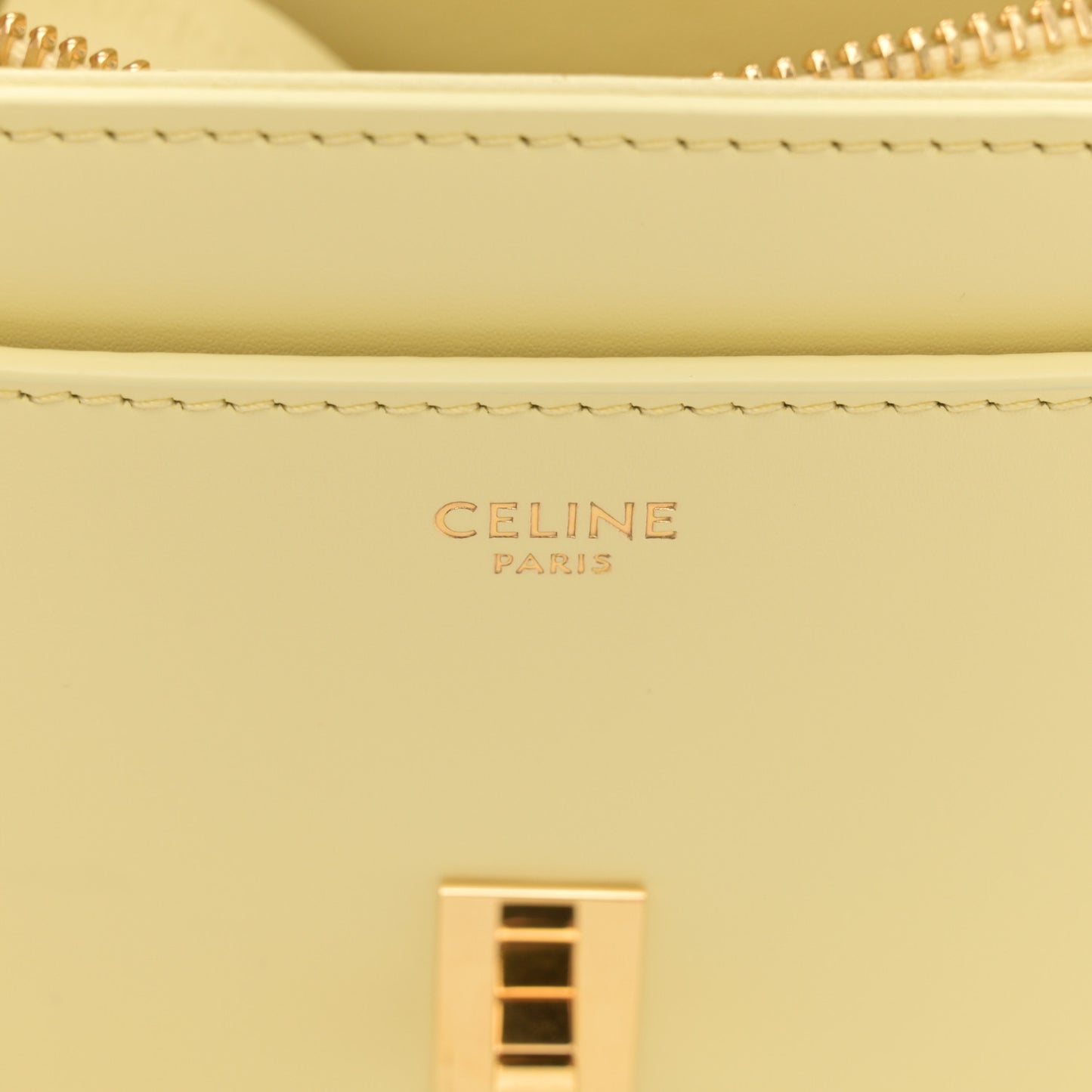 Satinated Calfskin Mini 16 Top Handle Bag Soft Yellow