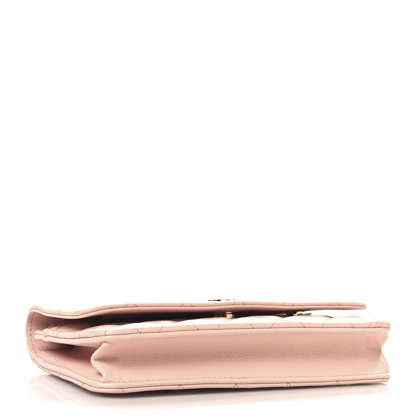 Caviar Quilted Wallet on Chain WOC Light Pink