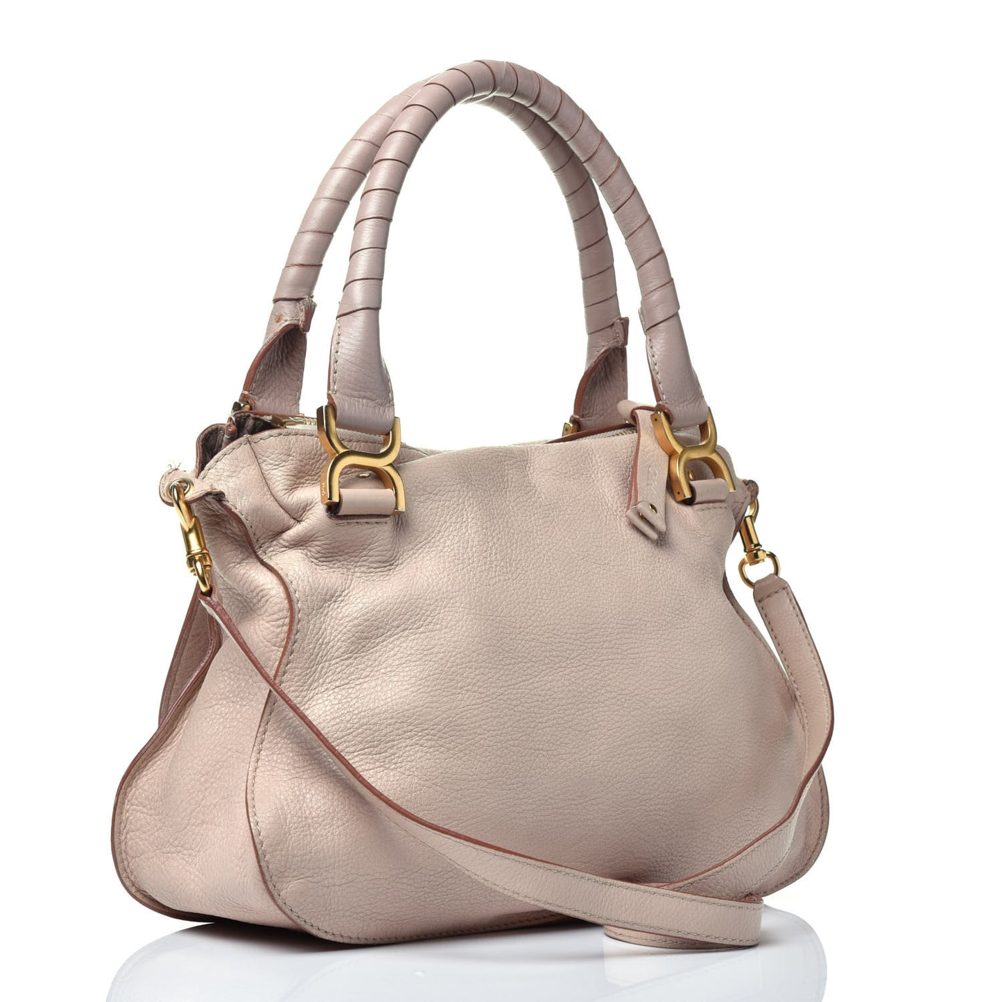 Calfskin Medium Marcie Satchel Blush Nude