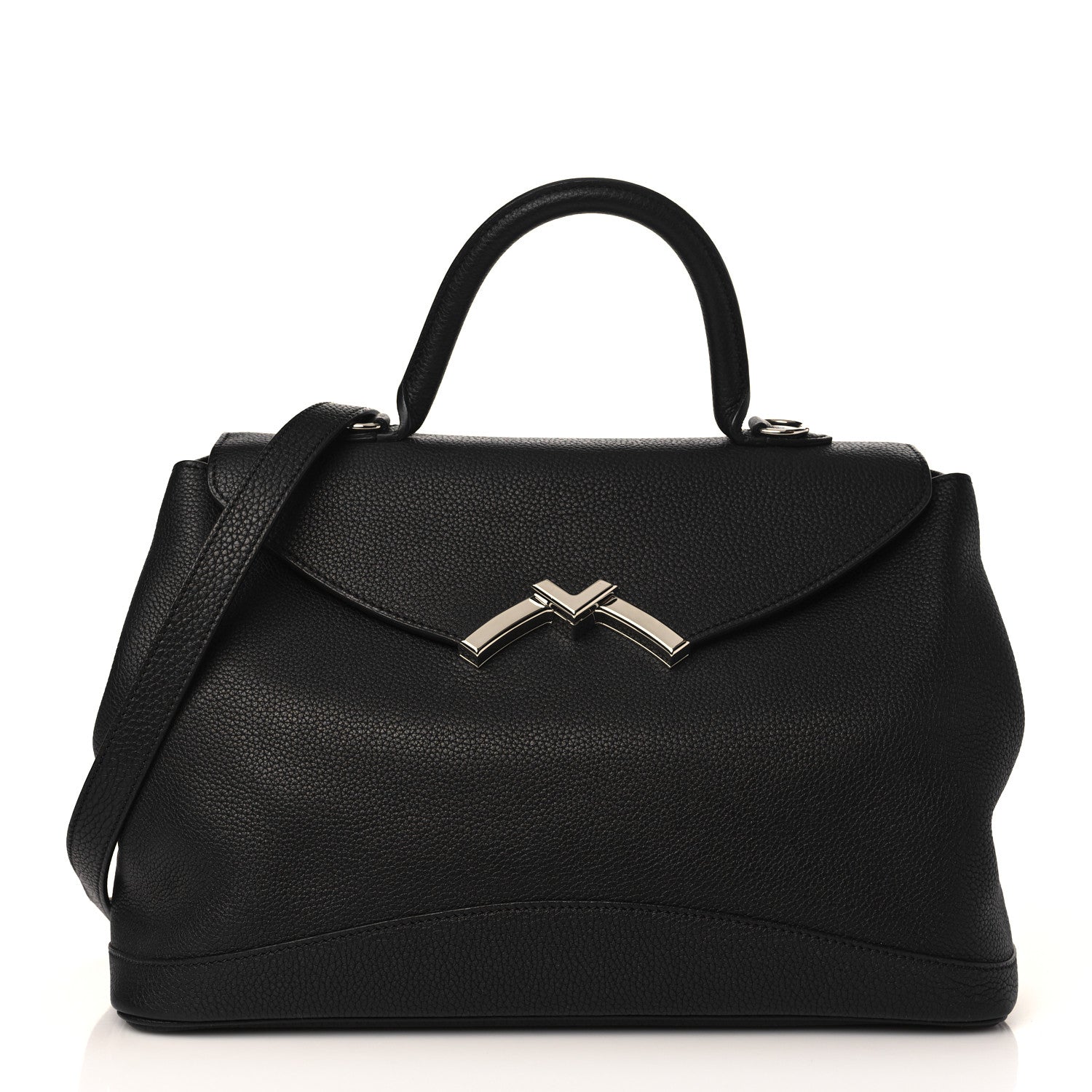 Moynat Taurillon Blush Calfskin Gabby MM Black 1 of 11