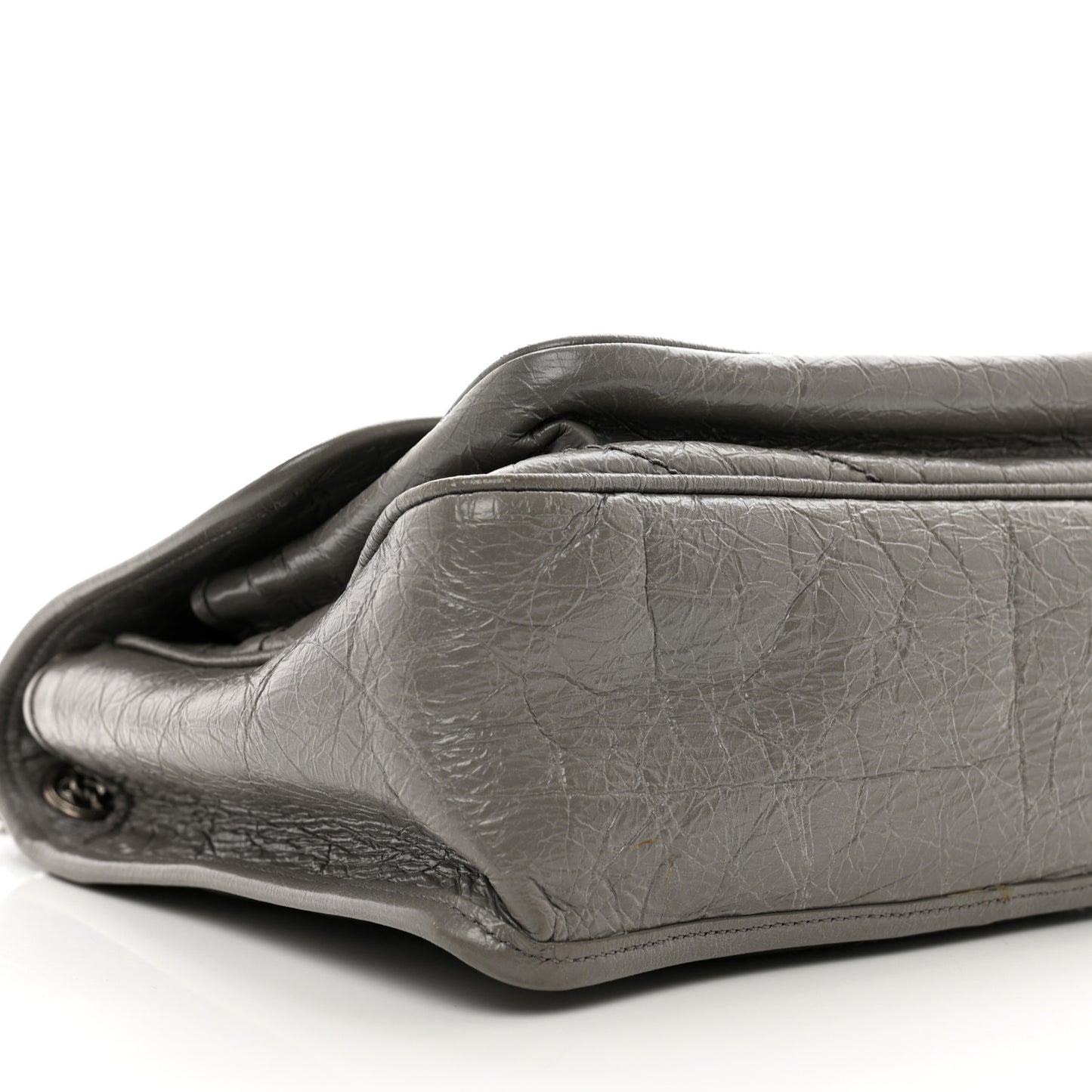 Crinkled Calfskin Matelasse Monogram Medium Niki Chain Satchel Fog