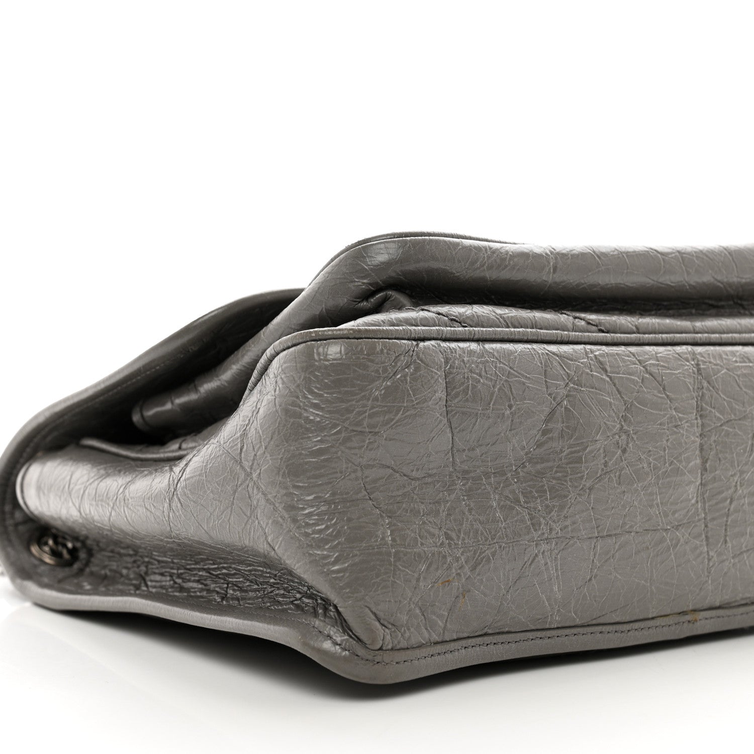 Saint Laurent Crinkled Calfskin Matelasse Monogram Medium Niki Chain Satchel Fog 9 of 11