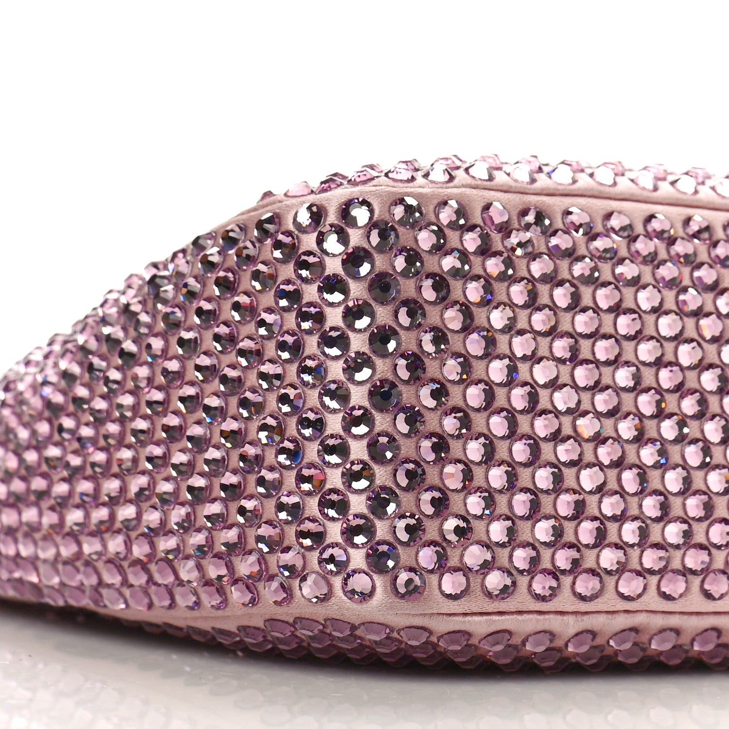 Prada Satin Crystal Re-Edition 2005 Shoulder Bag Alabastro 8 of 11
