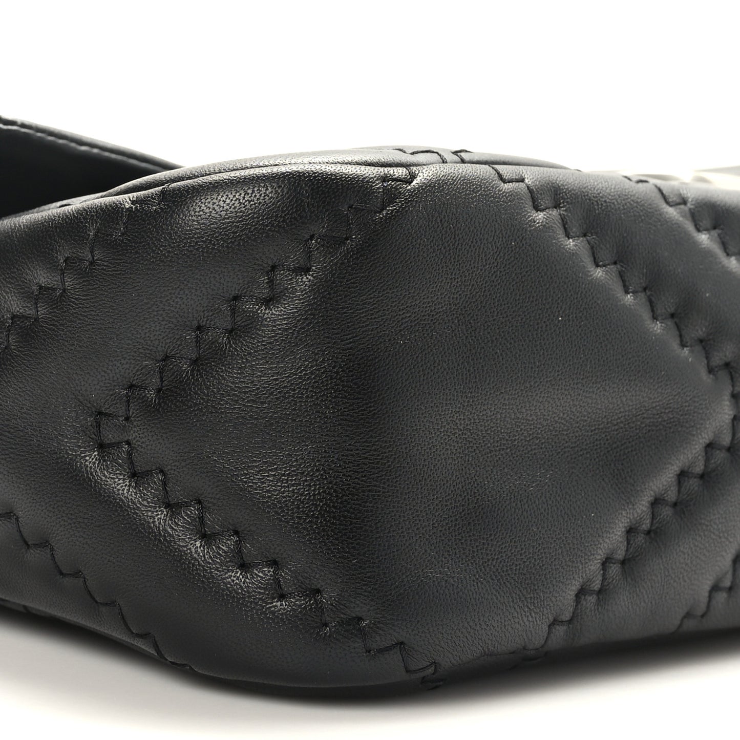 Lambskin Quilted J Marc Large Shoulder Bag Black