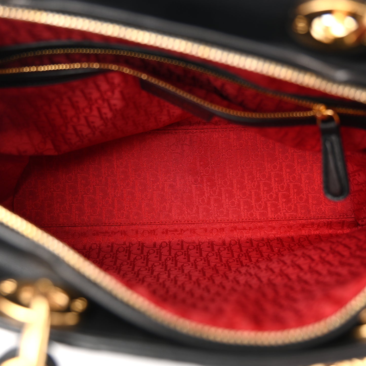Lambskin Cannage Large Lady Dior Black