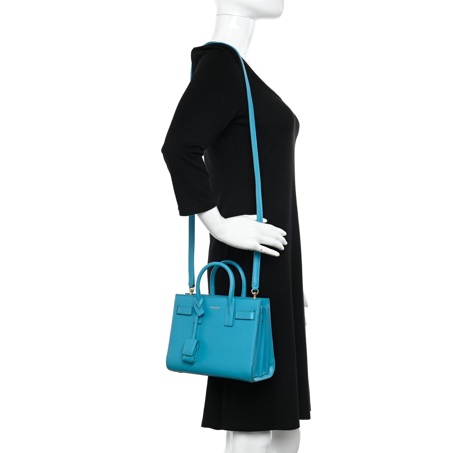 Calfskin Nano Sac De Jour Turquoise