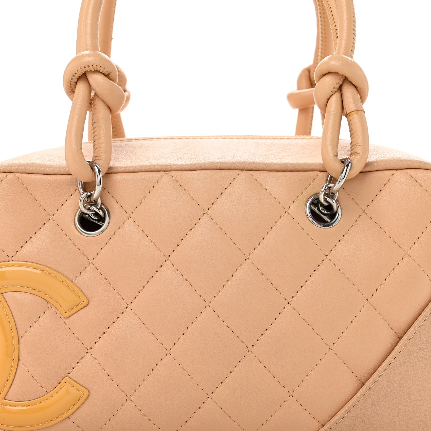 Chanel Calfskin Quilted Small Cambon Bowler Beige 8 of 12