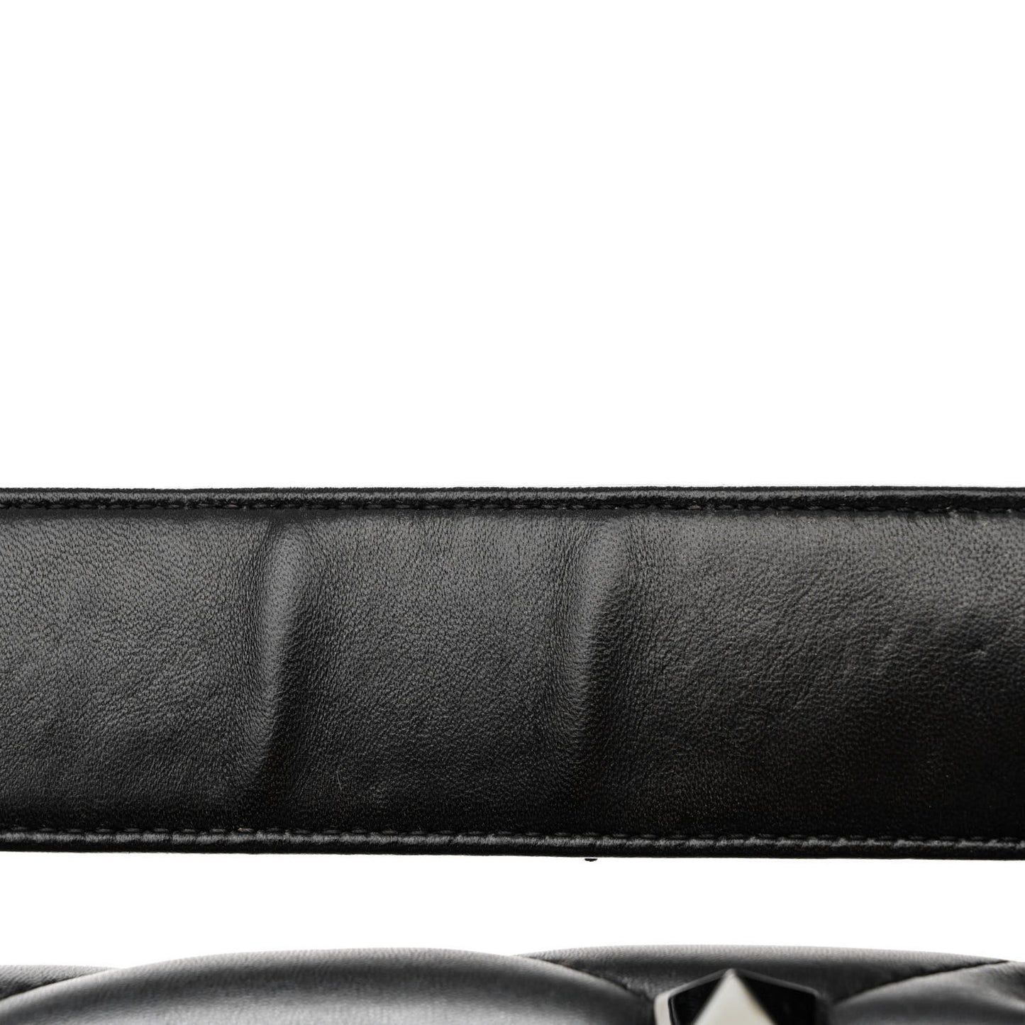 Nappa Monochrome Medium Roman Stud Shoulder Bag Black