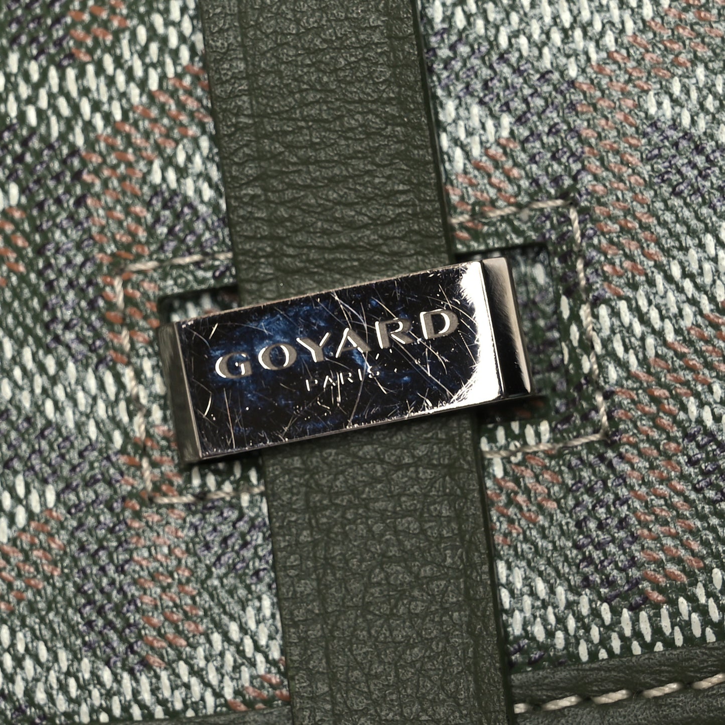 Goyardine Belvedere PM Messenger Bag Kaki