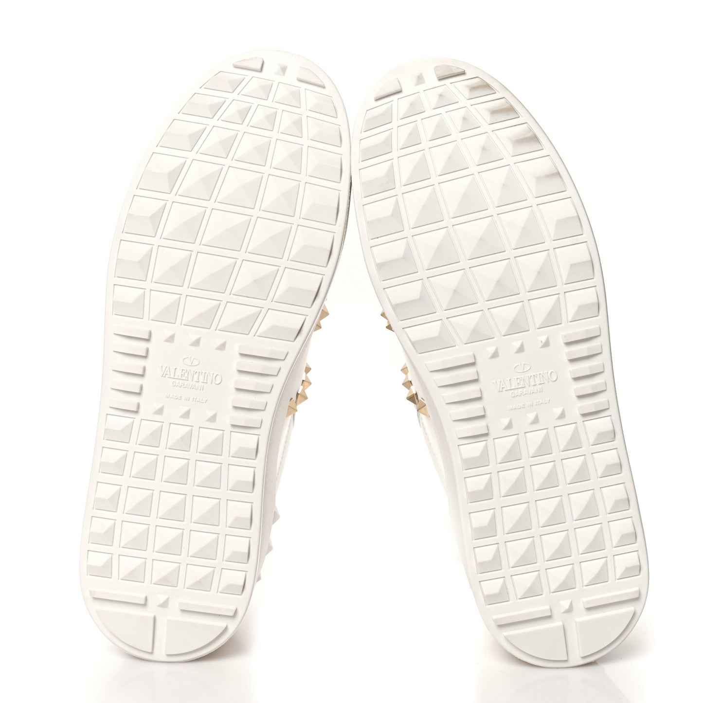 Calfskin Rockstud Untitled 57mm Platform Sneakers 39.5 White
