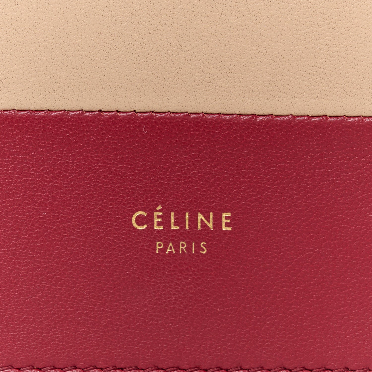 Celine Smooth Lambskin Frame Evening Chain Clutch Ruby Nude 7 of 10