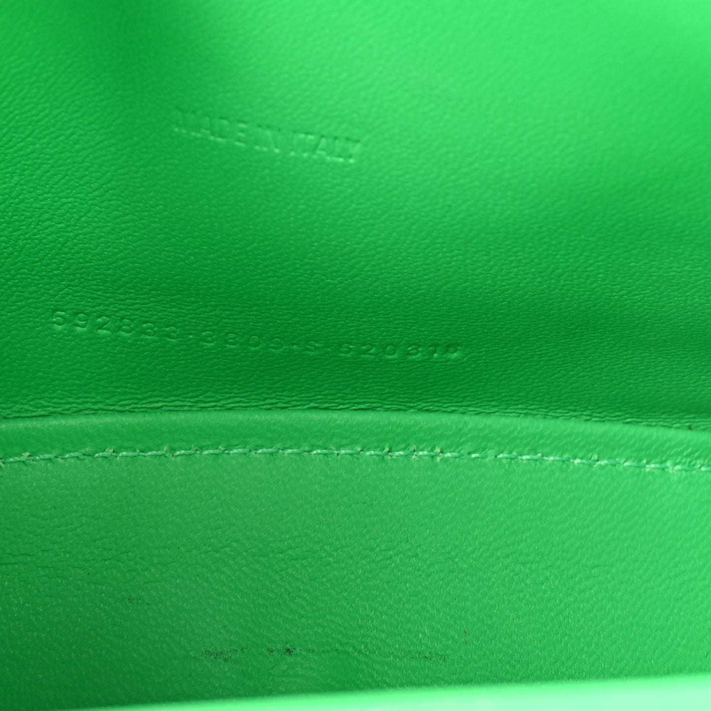 Shiny Calfskin Tonal B Crocodile Embossed Hourglass Top Handle Bag XS Vivid Green