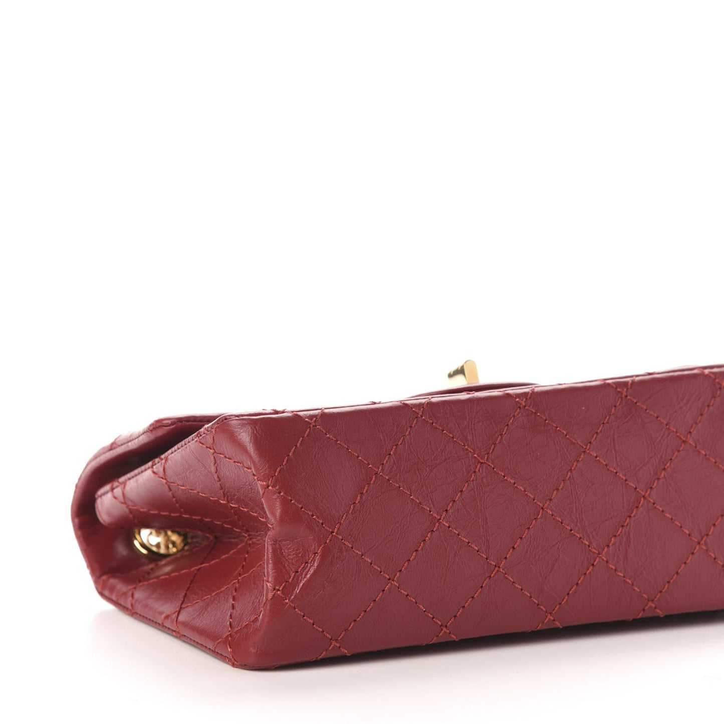 Aged Calfskin Quilted 2.55 Reissue Mini Flap Red