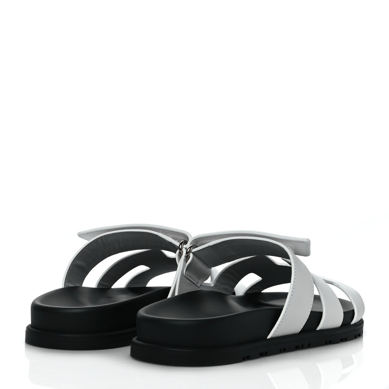 Hermes Calfskin Womens Chypre Sandals 37.5 White 4 of 9