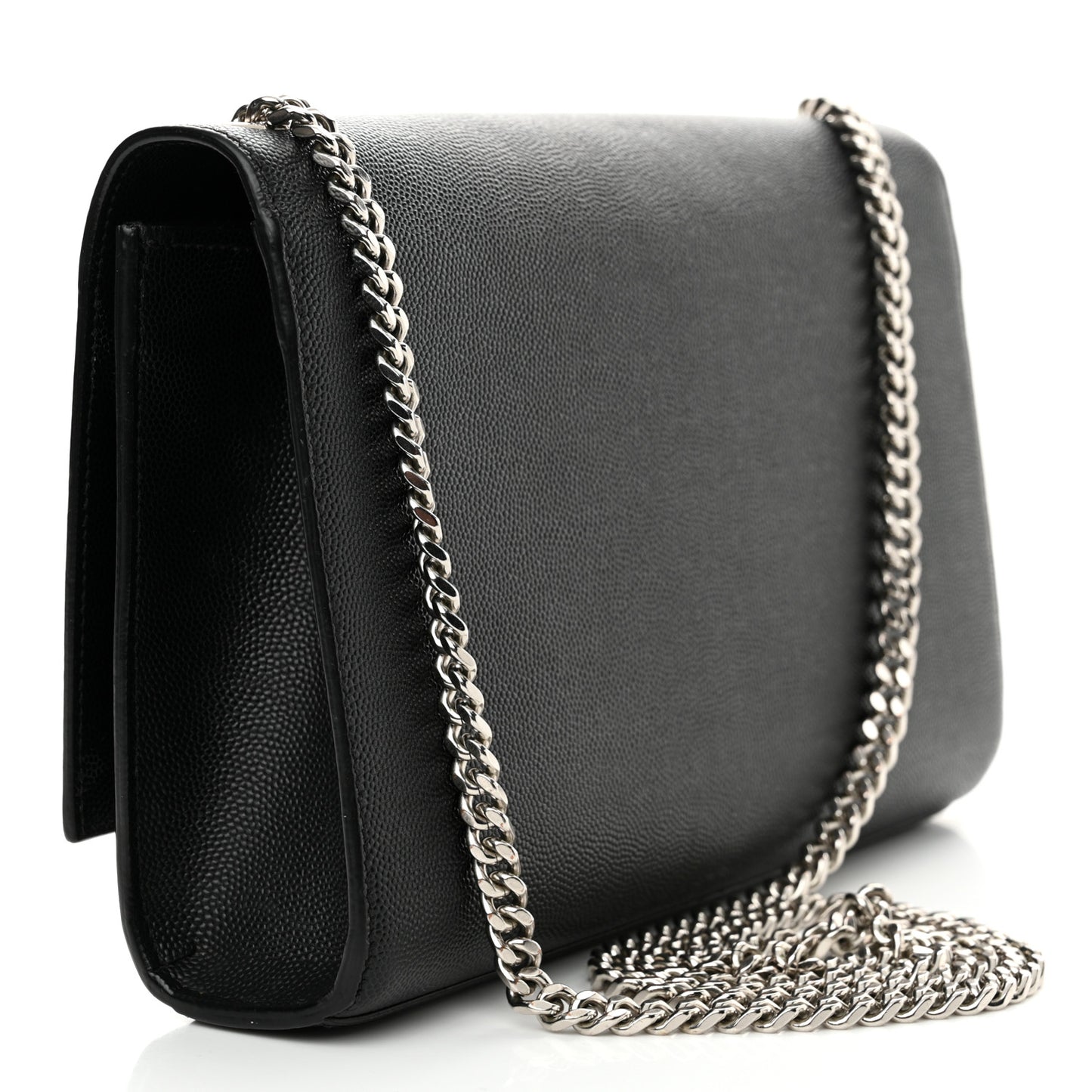 Grain De Poudre Medium Classic Monogram Kate Satchel Black