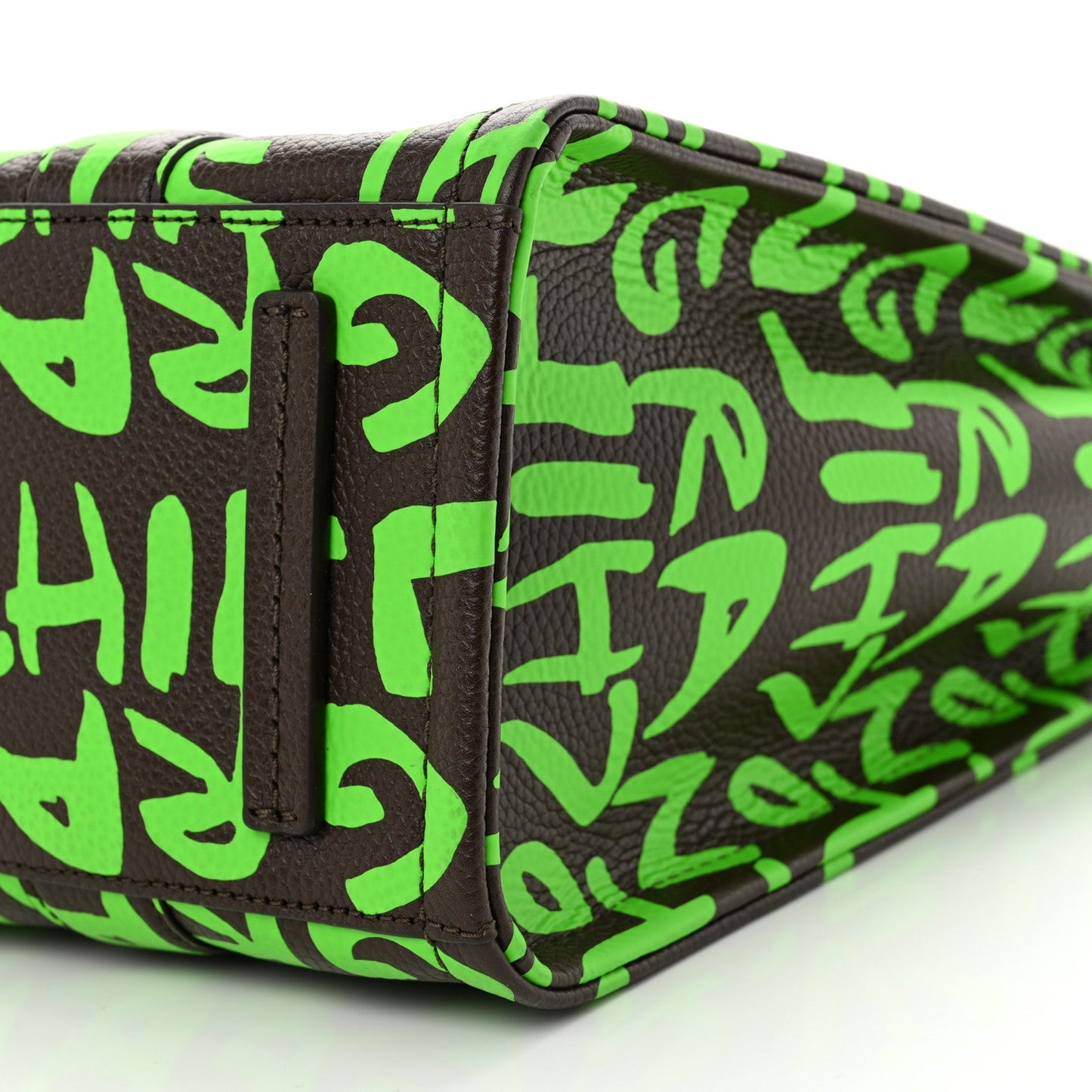 X STEPHEN SPROUSE Grained Calfskin Medium The Tote Bag Green