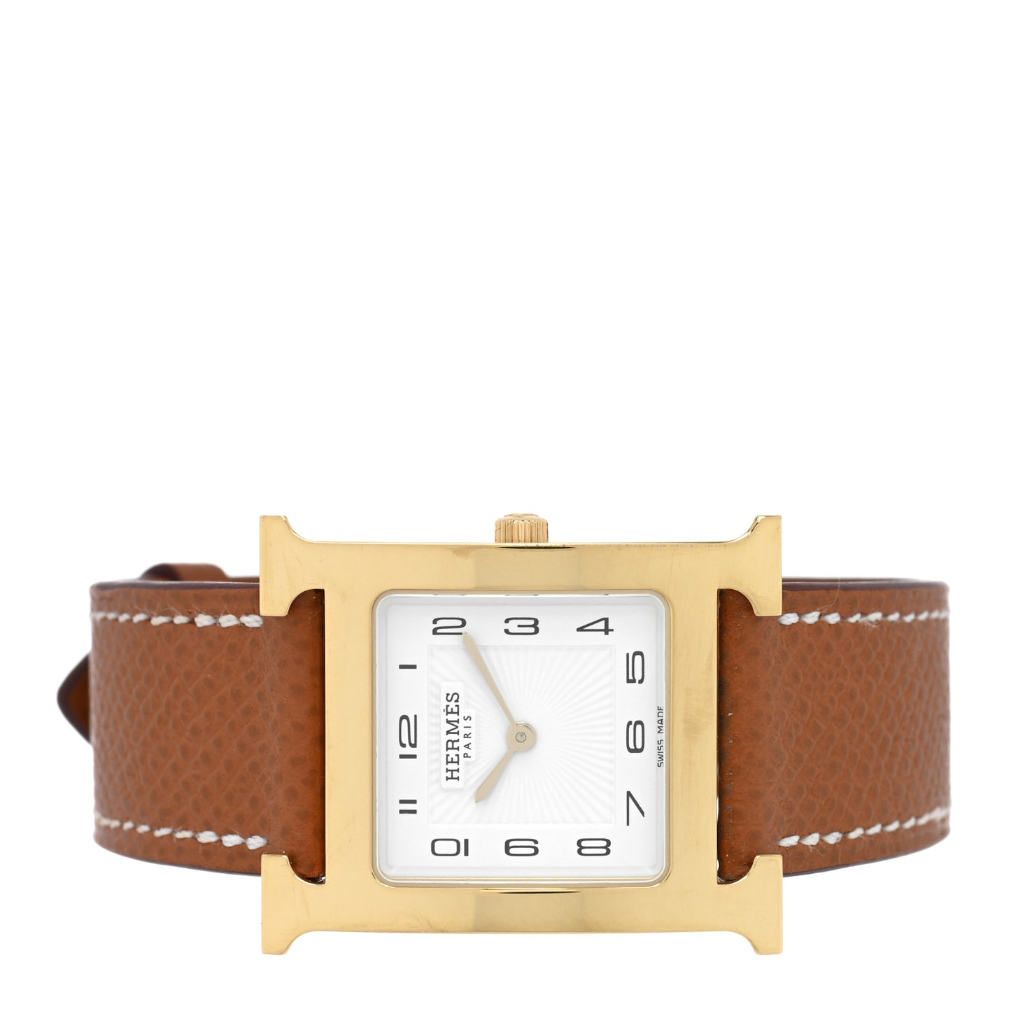 Stainless Steel Epsom 26mm Heure H Hour Quartz Watch Gold