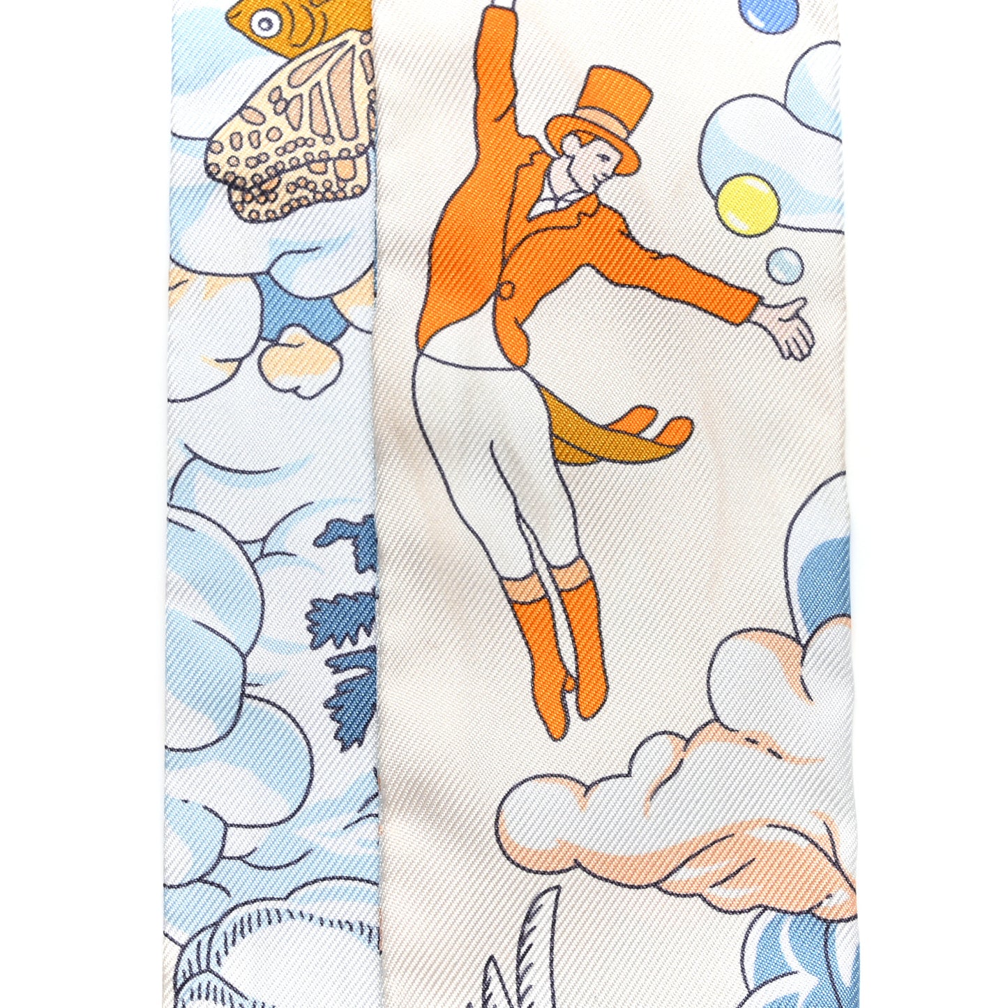 Silk Sur Mon Nuage Twilly Creme Bleu Ciel Orange