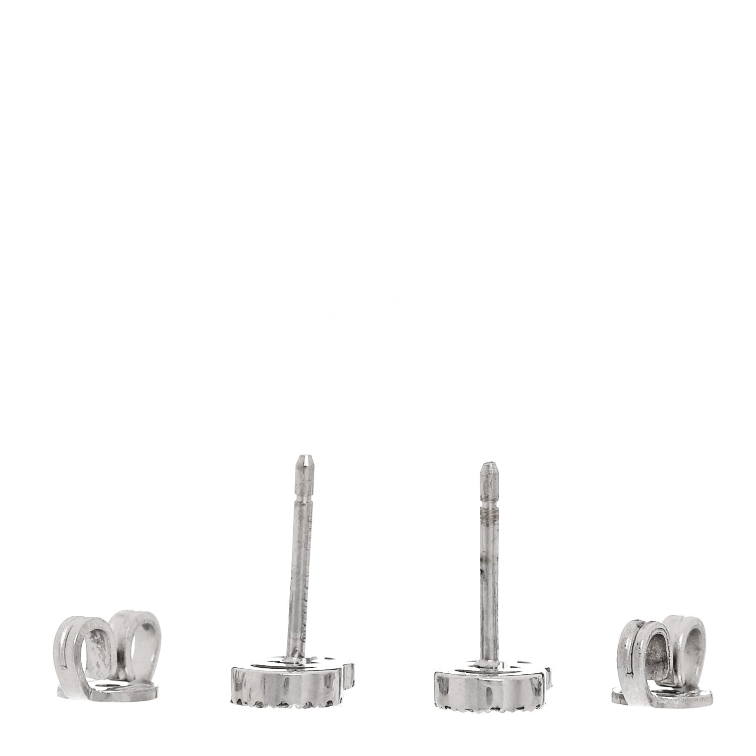 Gucci 18K White Gold Diamond Mini Running G Earrings 3 of 5