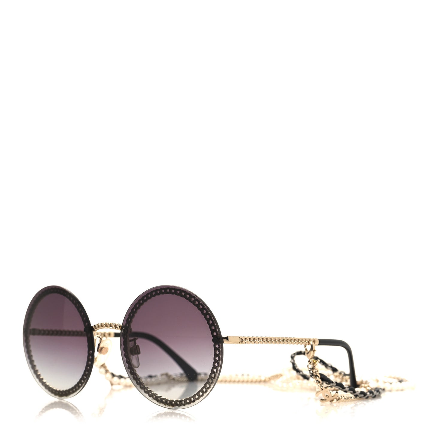 Round Chain Sunglasses 4245 Gold