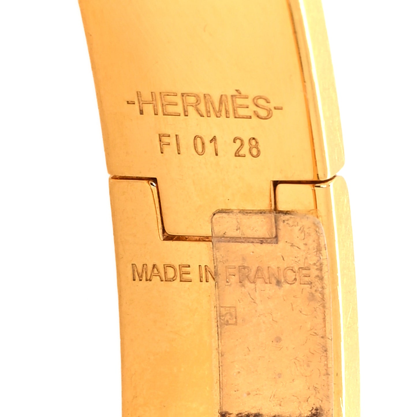 Enamel Narrow Clic Clac H Bracelet GM White