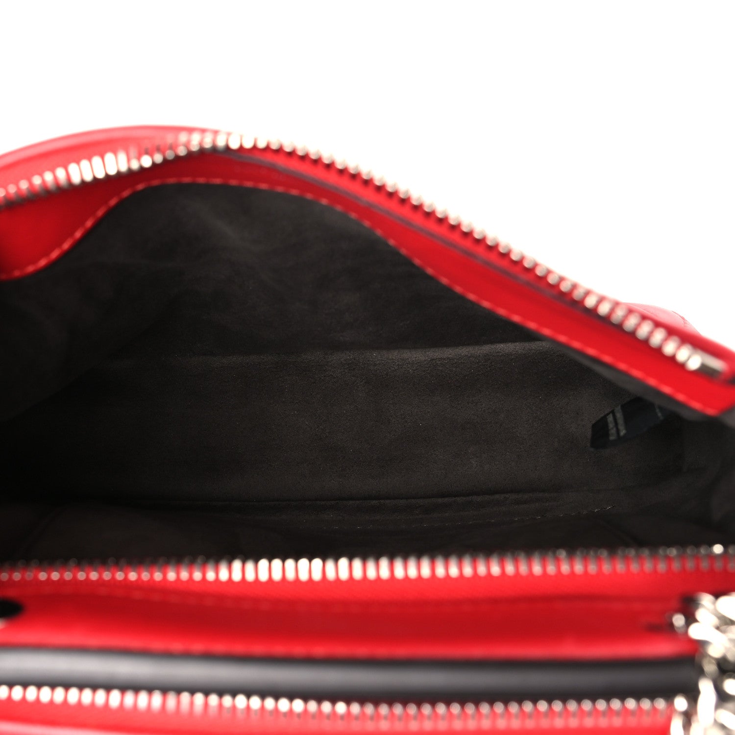 Fendi Shiny Nappa Trapuntata Small DotCom Click Chain Satchel Rojo 6 of 10