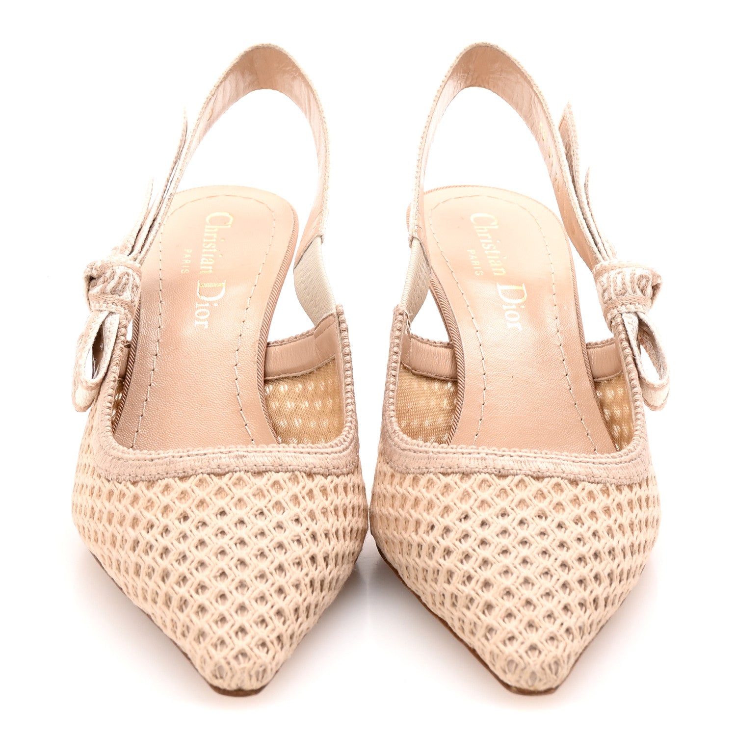 Christian Dior Micro Resille Ribbon J'Adior Slingback 65mm Pumps 35 Nude 3 of 10