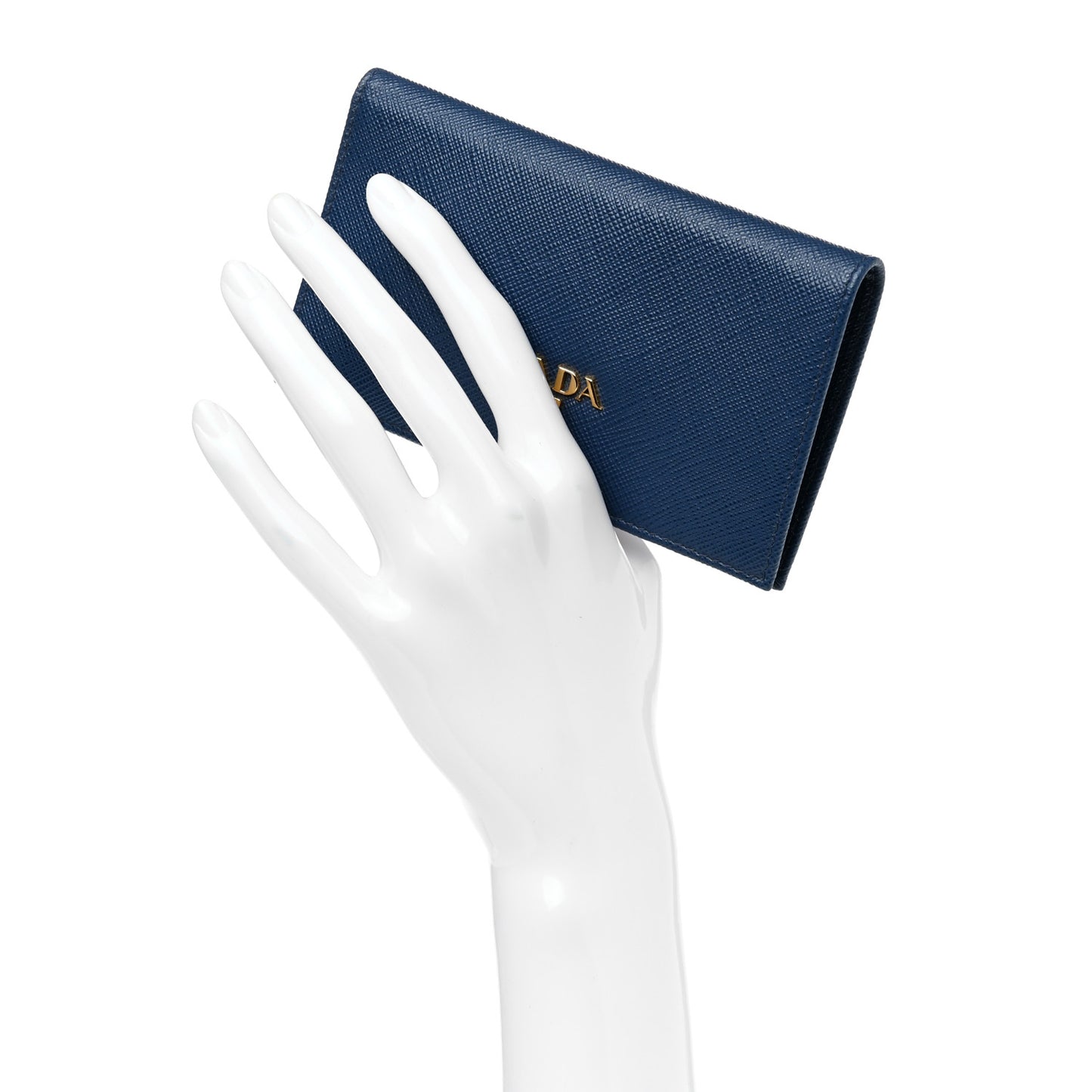 Saffiano Metal Oro Wallet Bluette