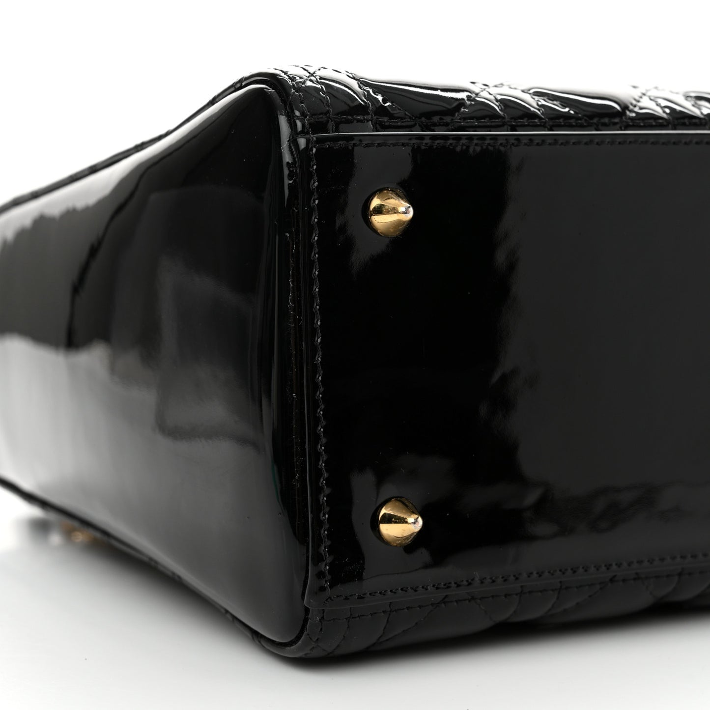 Patent Cannage Medium Lady Dior Black
