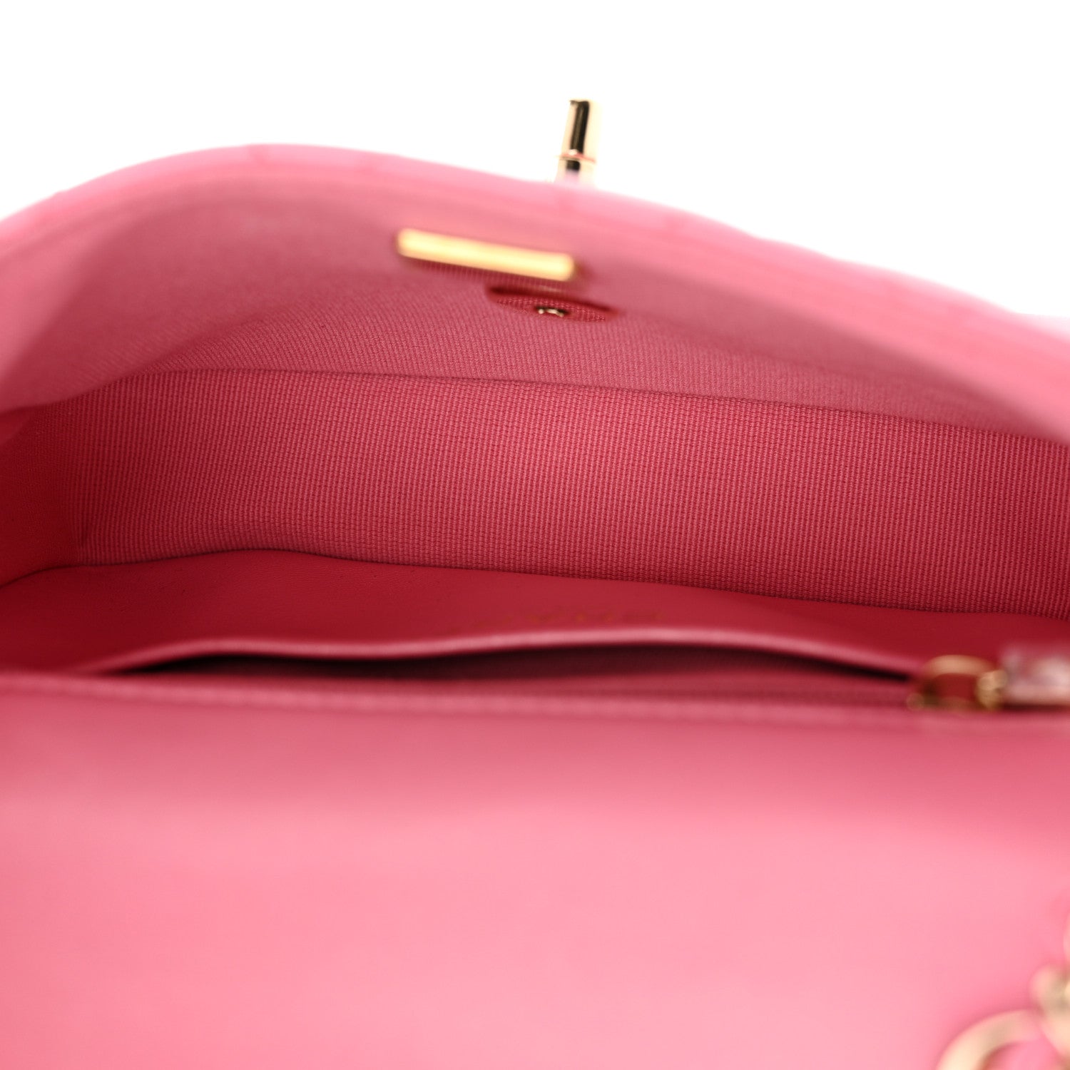 Chanel Lambskin Resin Quilted Mini Heart Square Flap Pink 5 of 11