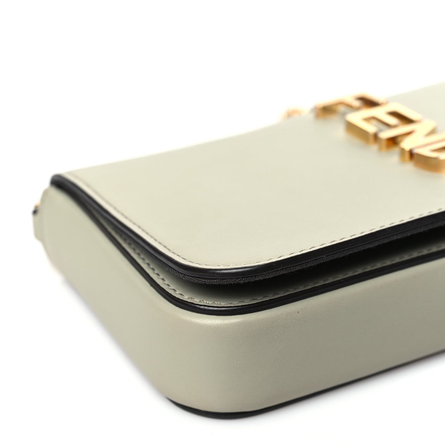 Vitello Grace Matte Fendigraphy Wallet on Chain Green Tea