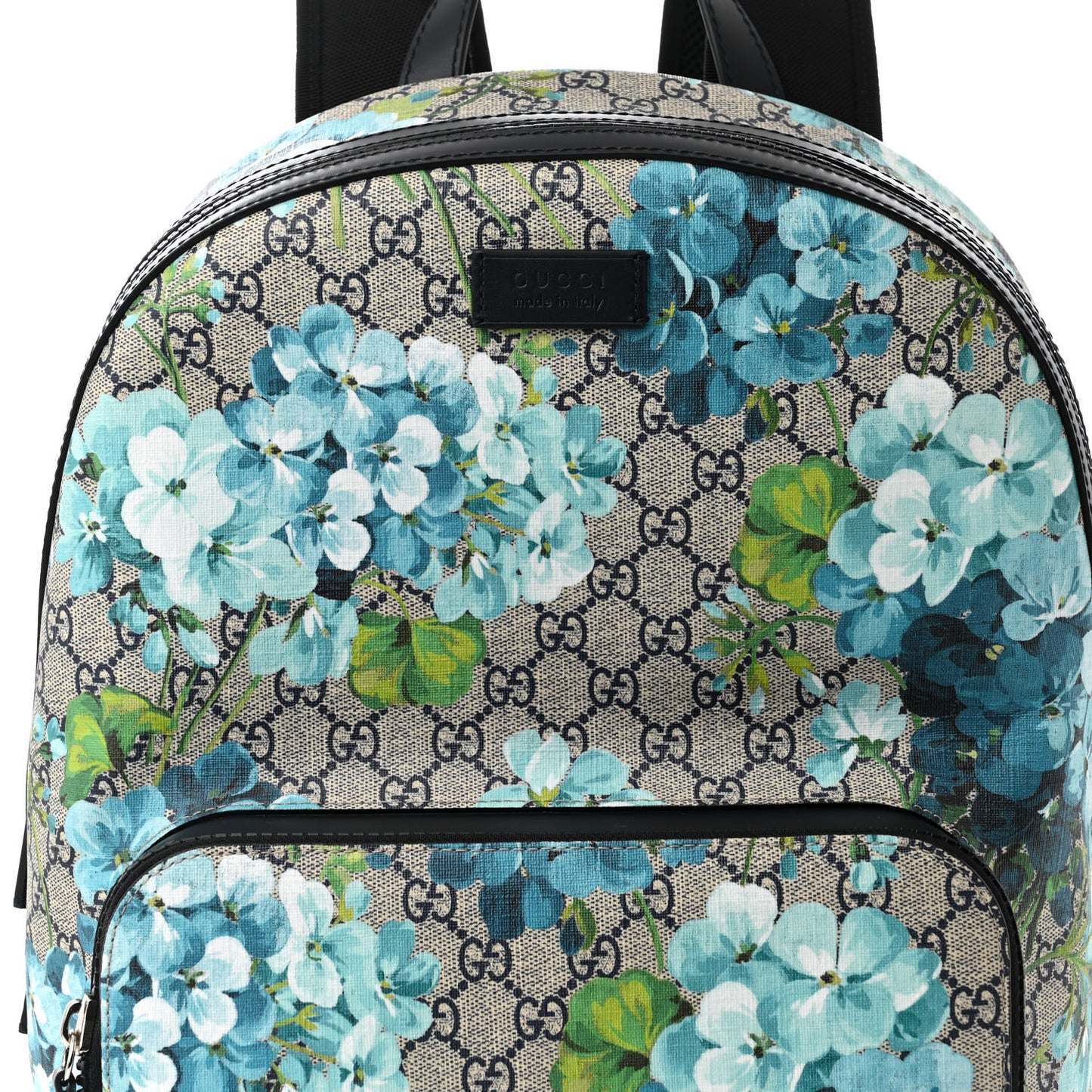 GG Supreme Monogram Blooms Small Day Backpack Blue