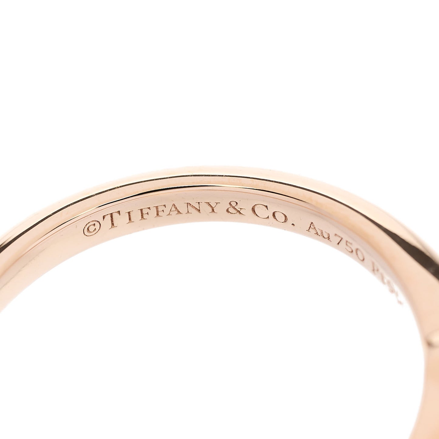 18K Rose Gold Platinum Diamond .44ct Solitaire Engagement Ring 45 3.25