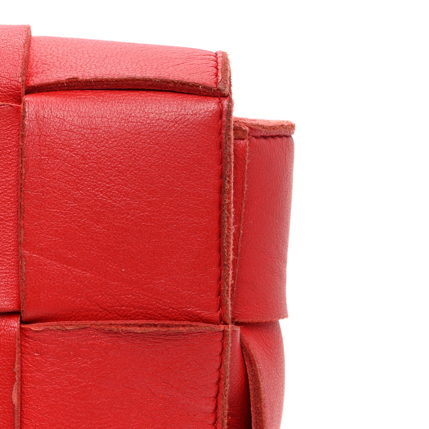 Nappa Maxi Intreccio The Belt Cassette Bag Bright Red