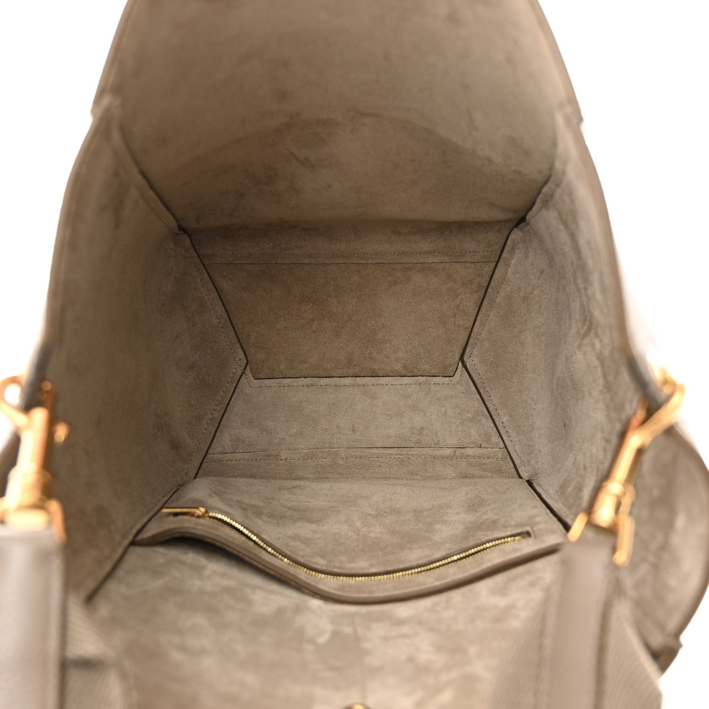 Soft Grained Calfskin Sangle Bucket Bag Taupe