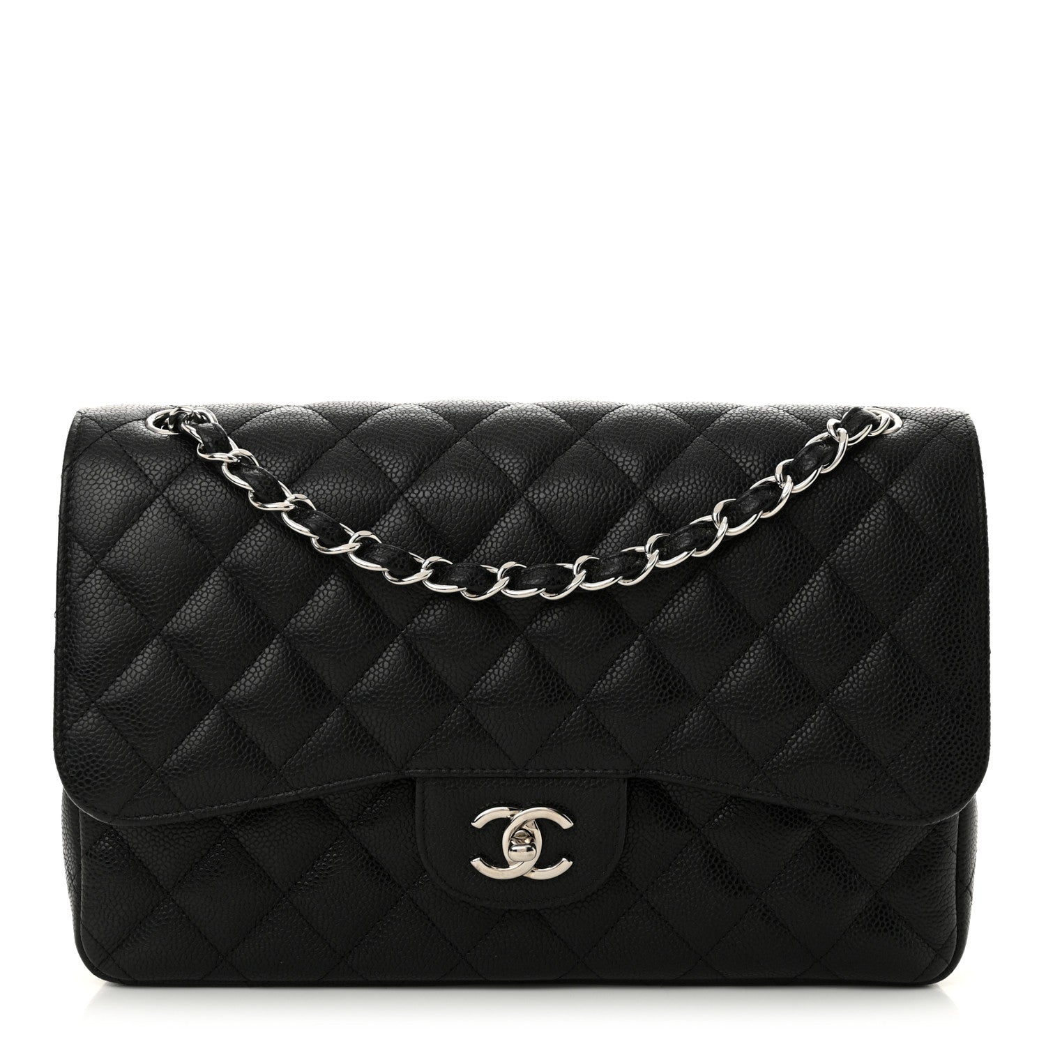 Chanel Caviar Quilted Jumbo Double Flap Black 1 of 12