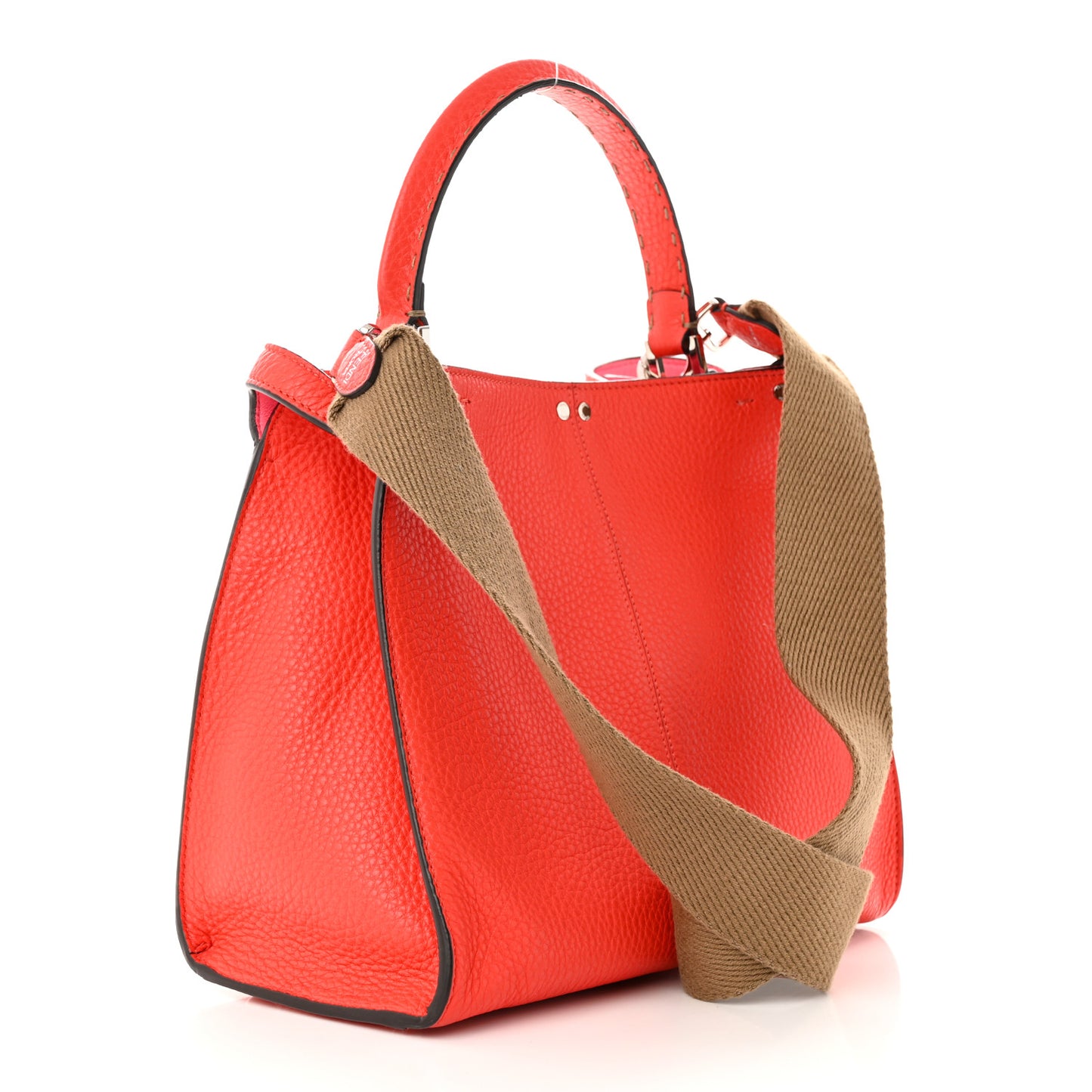 Cuoio Romano Selleria Medium Peekaboo X-Lite Fiamma Rosso
