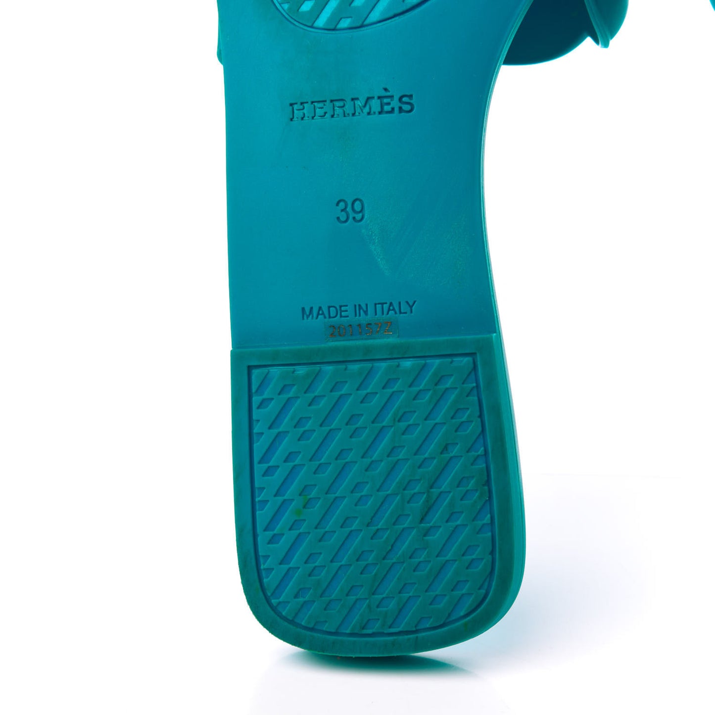 Rubber Aloha Sandals 39 Bleu Vif