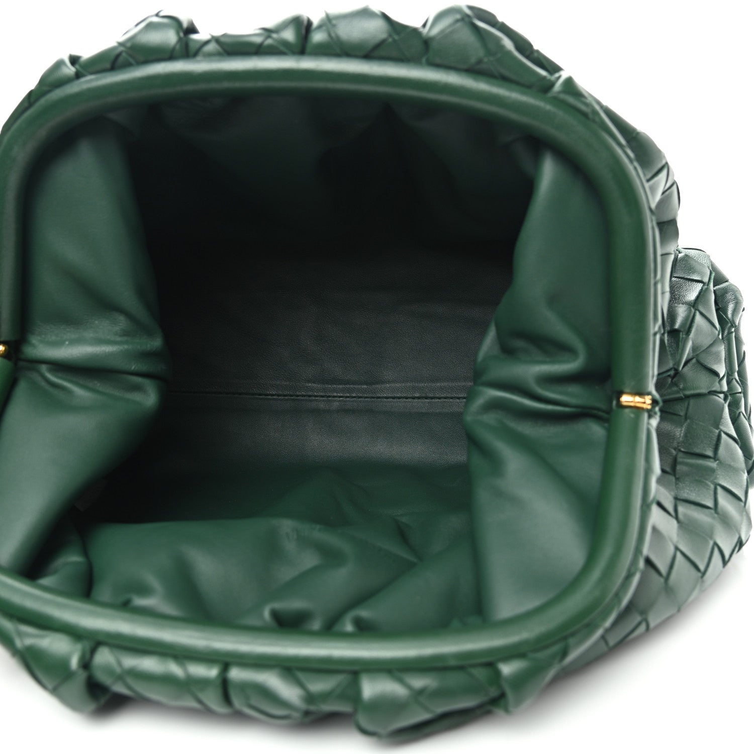 Bottega Veneta Nappa Maxi Intrecciato The Pouch Oversized Clutch Raintree 6 of 8