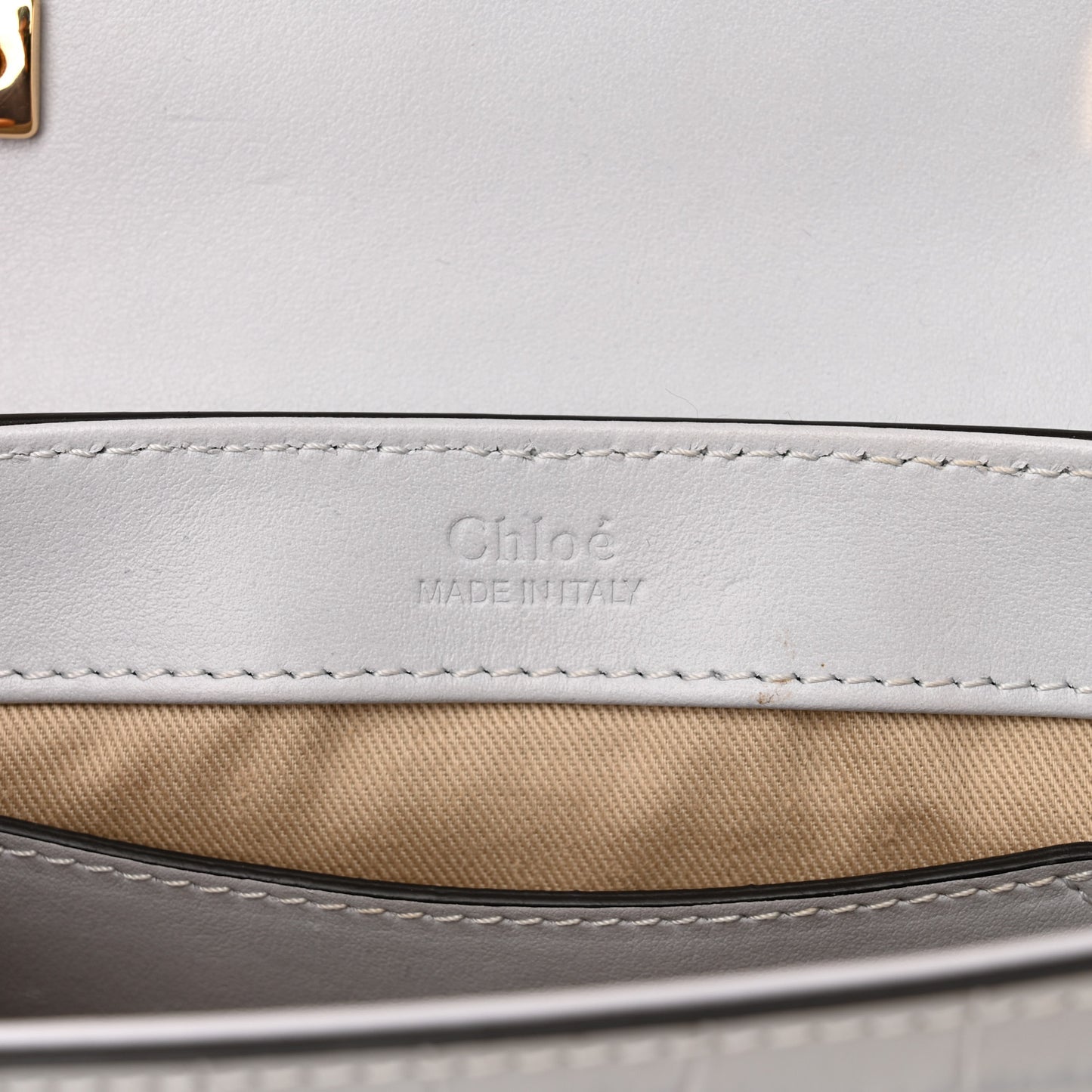 Crocodile Embossed Calfskin Mini C Double Carry Stormy Grey