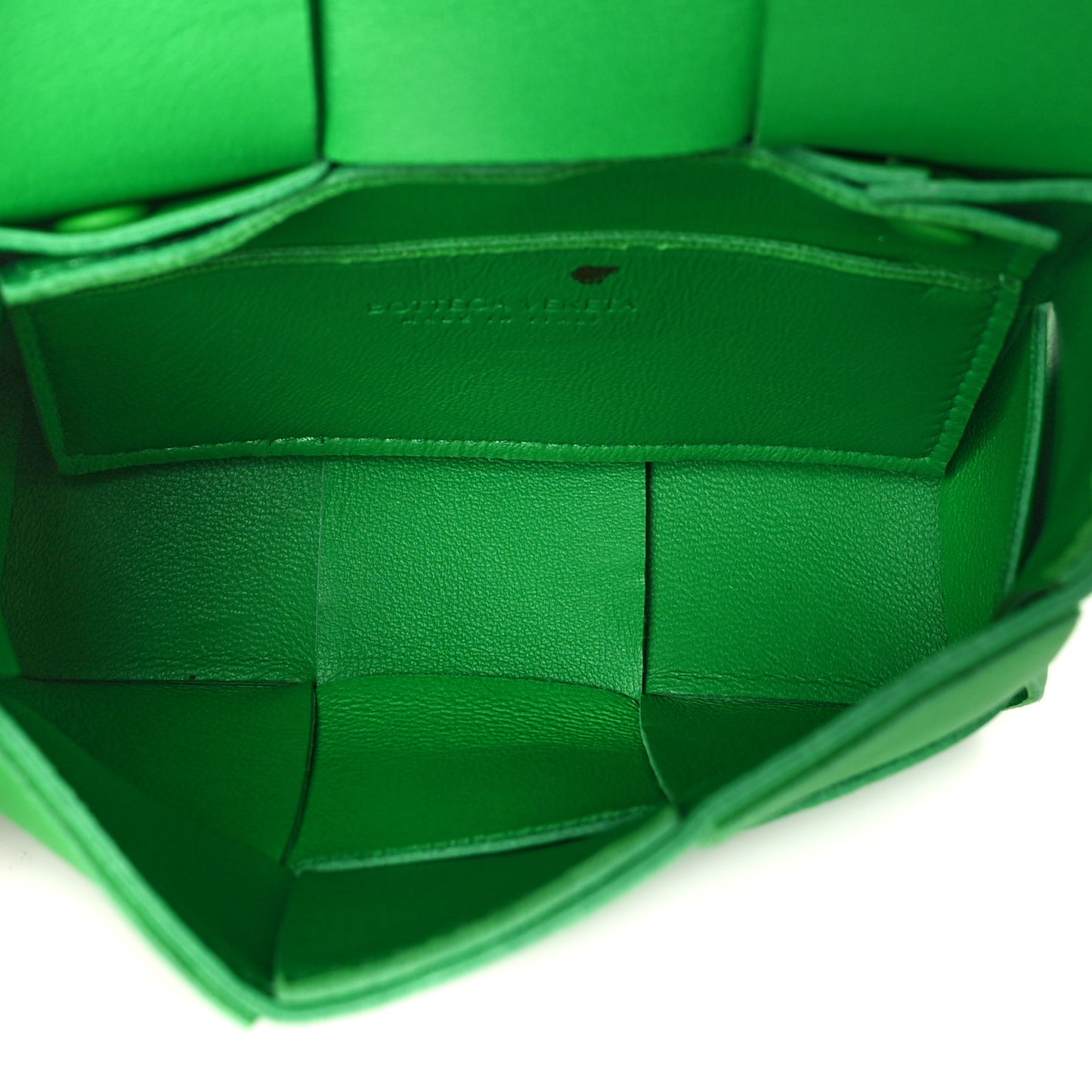 Lambskin Maxi Intrecciato Extra Mini Cassette Crossbody Bag Parakeet